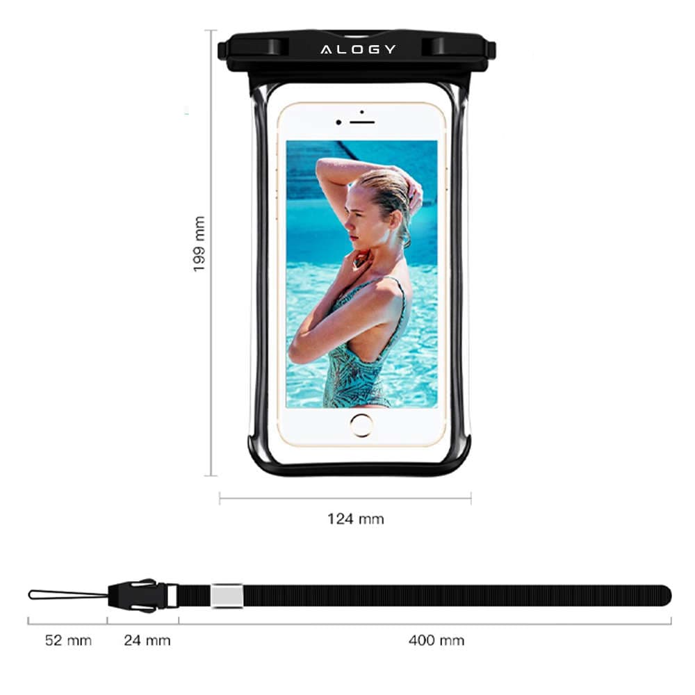 

Etui wodoodporne Alogy wodoszczelne uniwersalne IPX8 do 6.5" Czarne