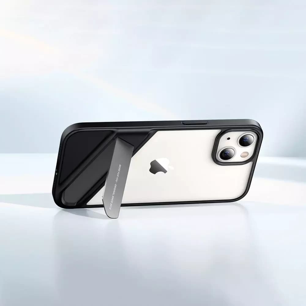 

Ugreen Fusion Kickstand Case sztywne etui z żelową ramką i podstawką do iPhone 13 czarny (90152)