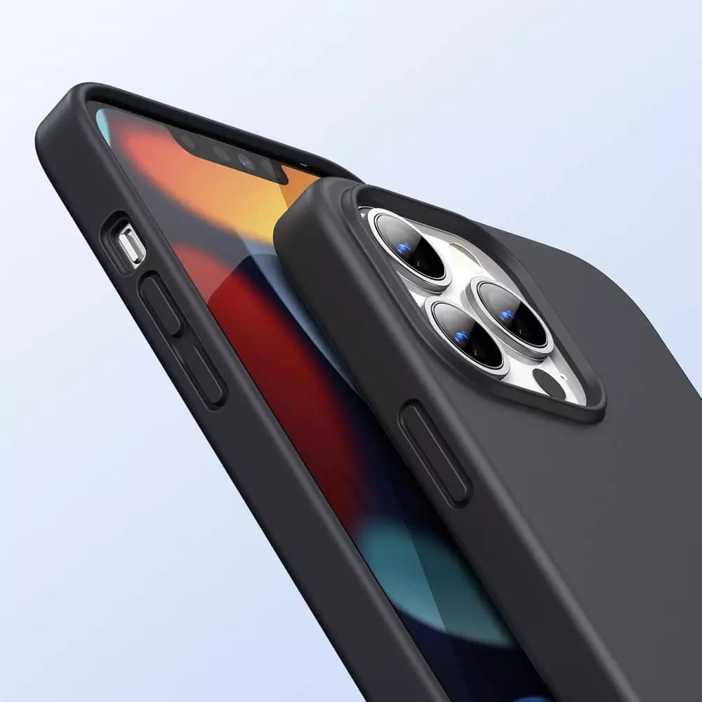 

Ugreen Protective Silicone Case gumowe elastyczne silikonowe etui pokrowiec iPhone 13 Pro Max czarny