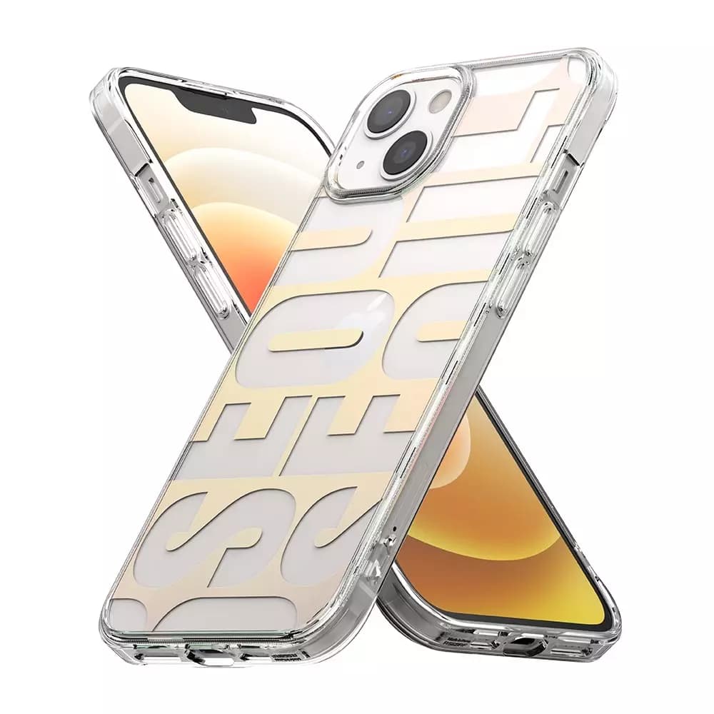 

Ringke Fusion Design pancerne etui pokrowiec z żelową ramką iPhone 13 przezroczysty (FD543E89)