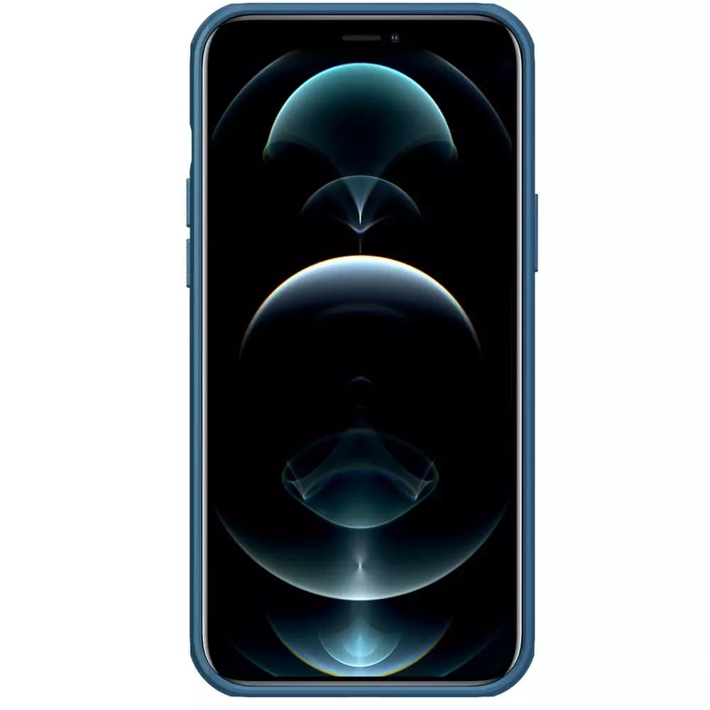 

Nillkin Super Frosted Shield wzmocnione etui pokrowiec + podstawka iPhone 13 Pro Max niebieski