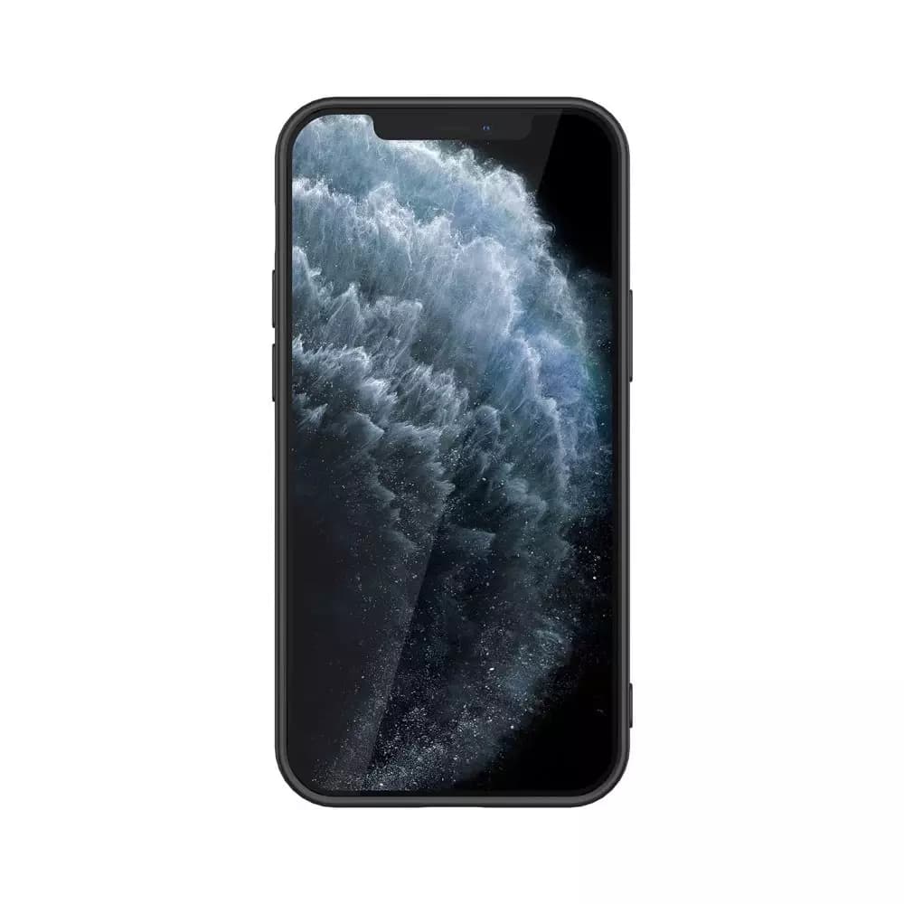 

Nillkin Textured Case wytrzymałe wzmocnione etui z żelową ramką i nylonem na tyle iPhone 12 mini czarny