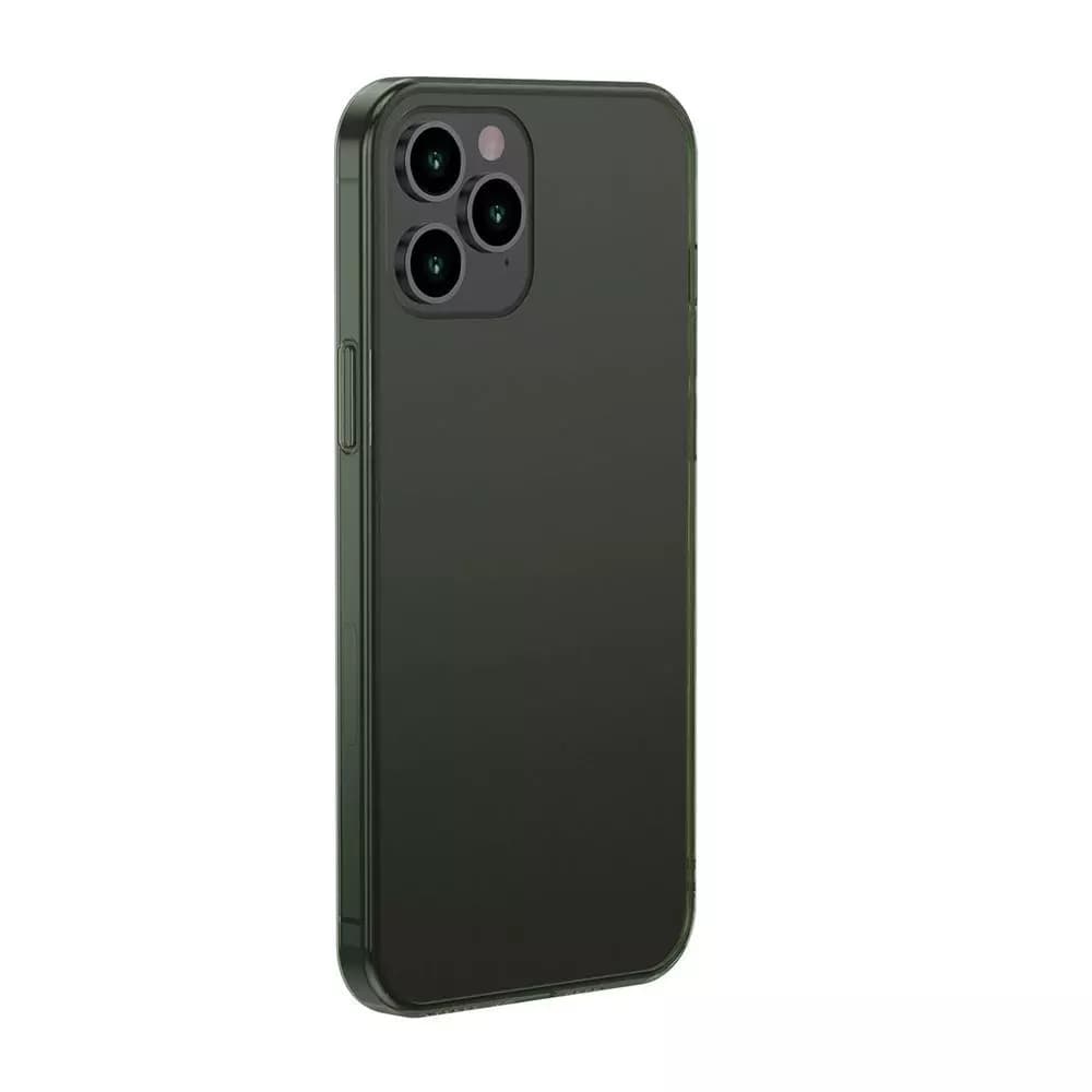 

Baseus Frosted Glass Case Sztywne etui z elastyczną ramką iPhone 12 Pro Max Ciemnozielony (WIAPIPH67N-WS06)