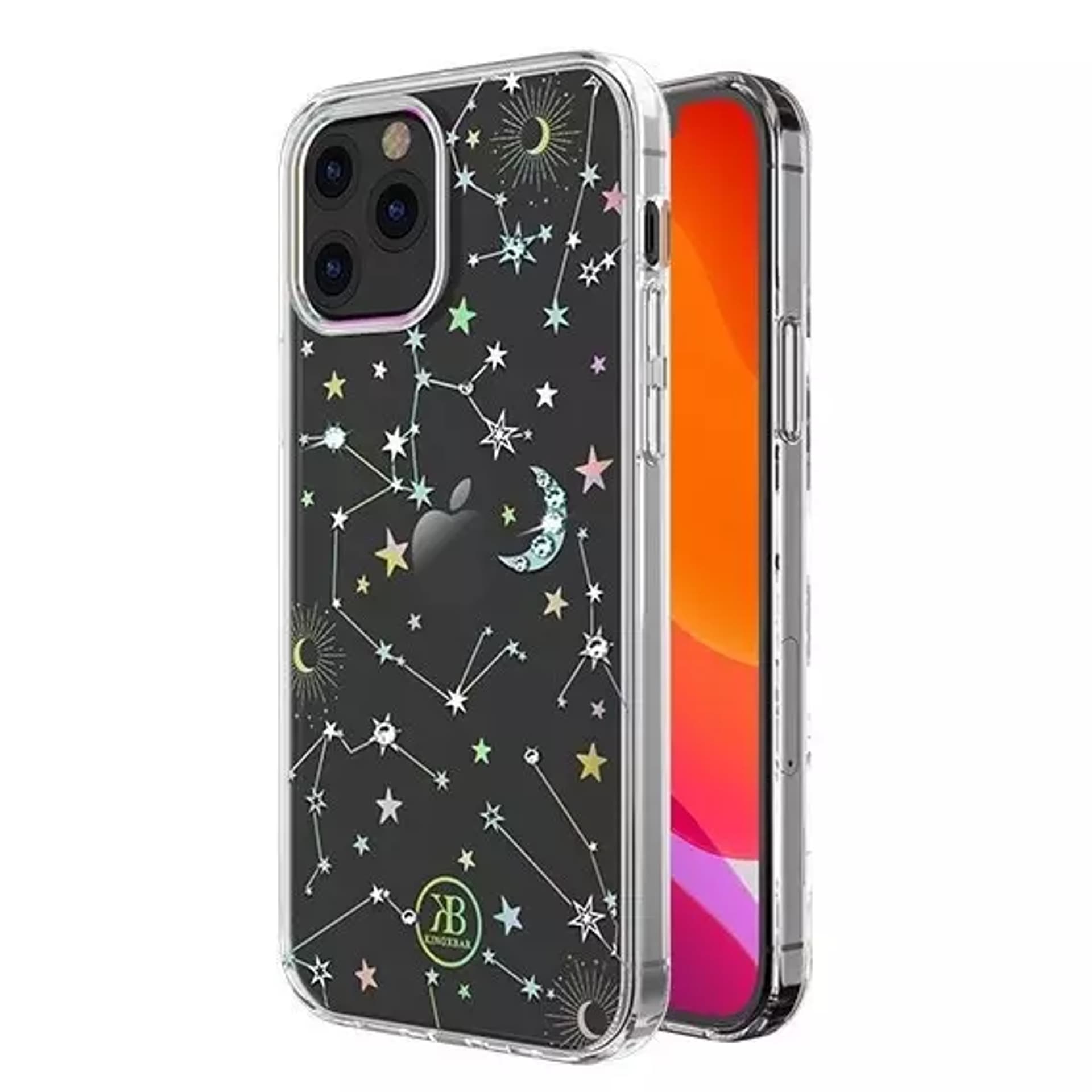 

Kingxbar Lucky Series etui ozdobione oryginalnymi Kryształami Swarovskiego iPhone 12 mini przezroczysty (Zodiac)