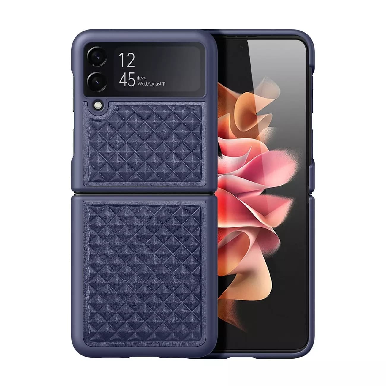 

Dux Ducis Venice skórzane etui do Samsung Galaxy Z Flip 3 pokrowiec z naturalnej skóry niebieski