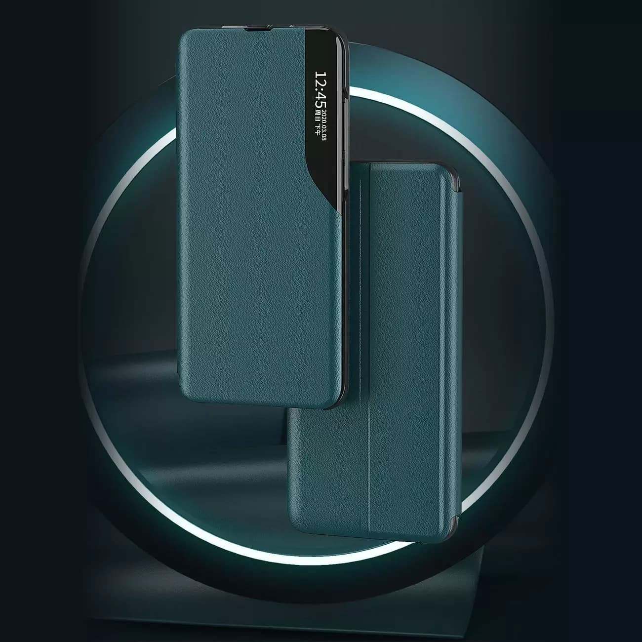 

Eco Leather View Case elegancki futerał etui z klapką i funkcją podstawki Samsung Galaxy M53 5G czarny