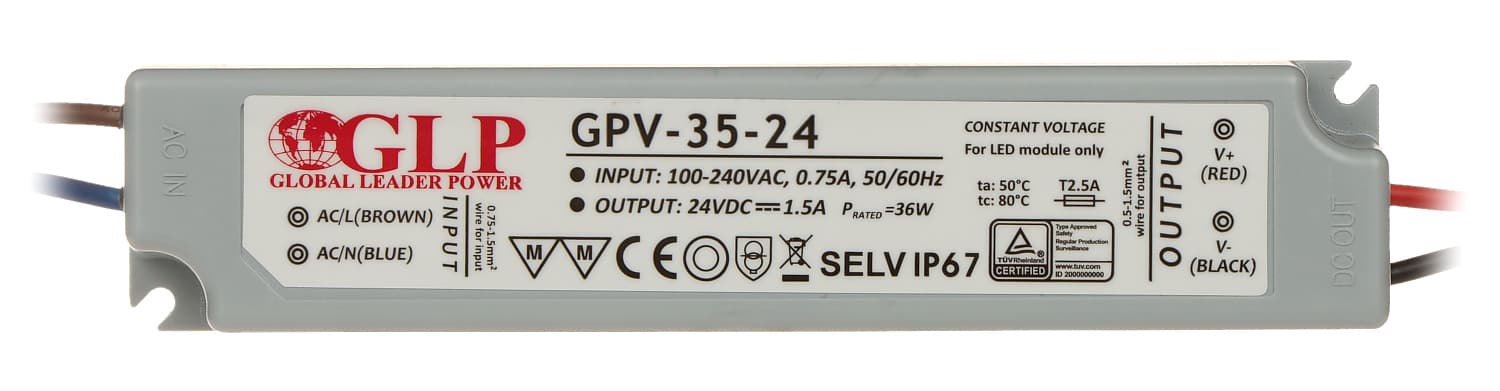 

Zasilacz GPV 35W 24V DC ip67 gpv-35-24 led