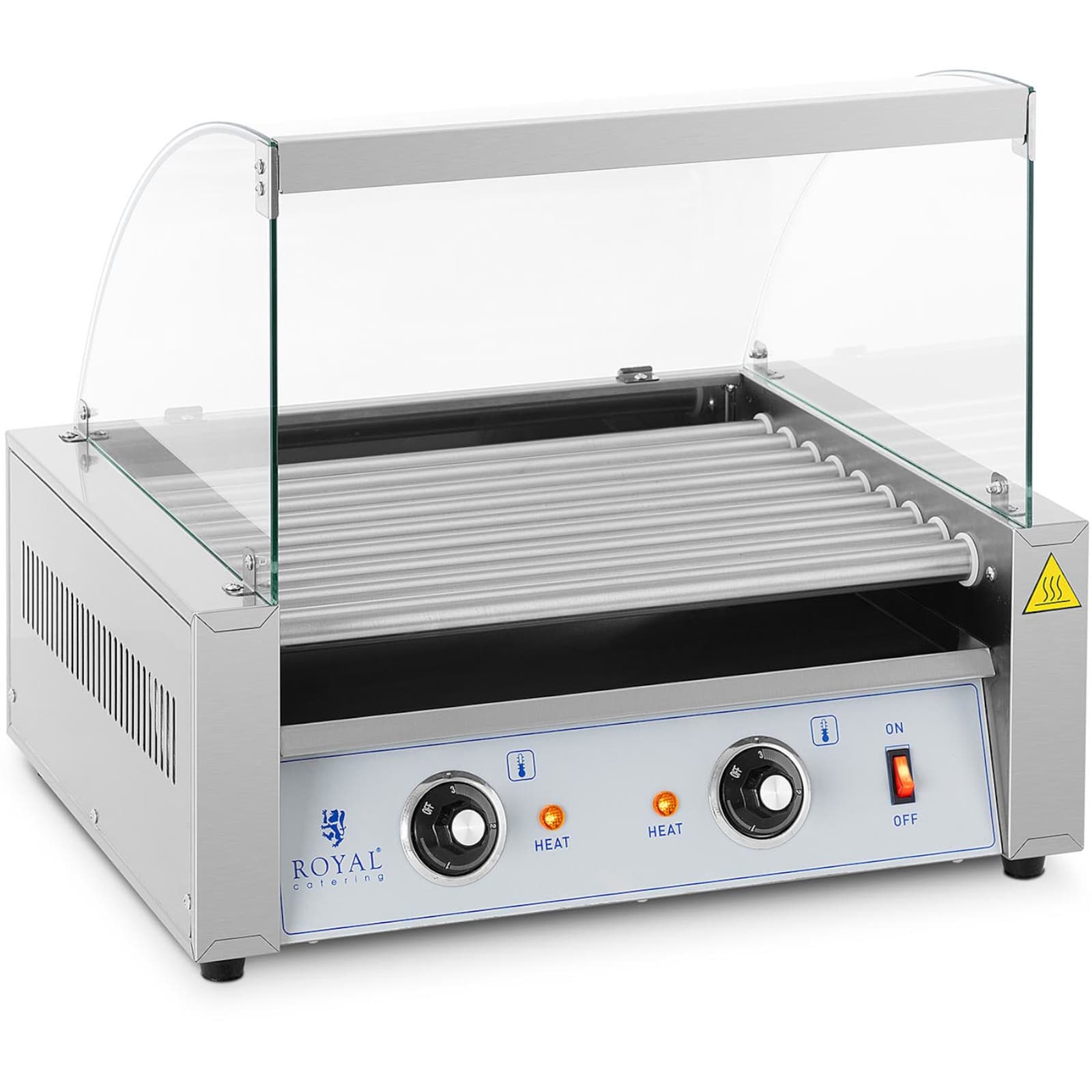 

Podgrzewacz grill rolkowy do parówek hot-dogów z osłoną - 9 rolek 900 W