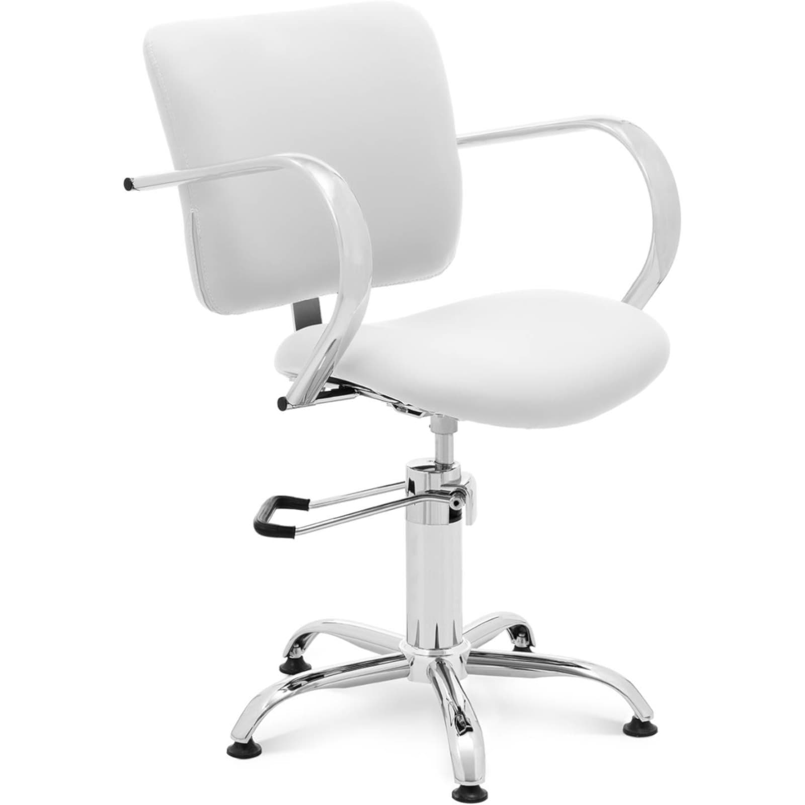 

Fotel krzesło fryzjerskie barberskie kosmetyczne London White białe