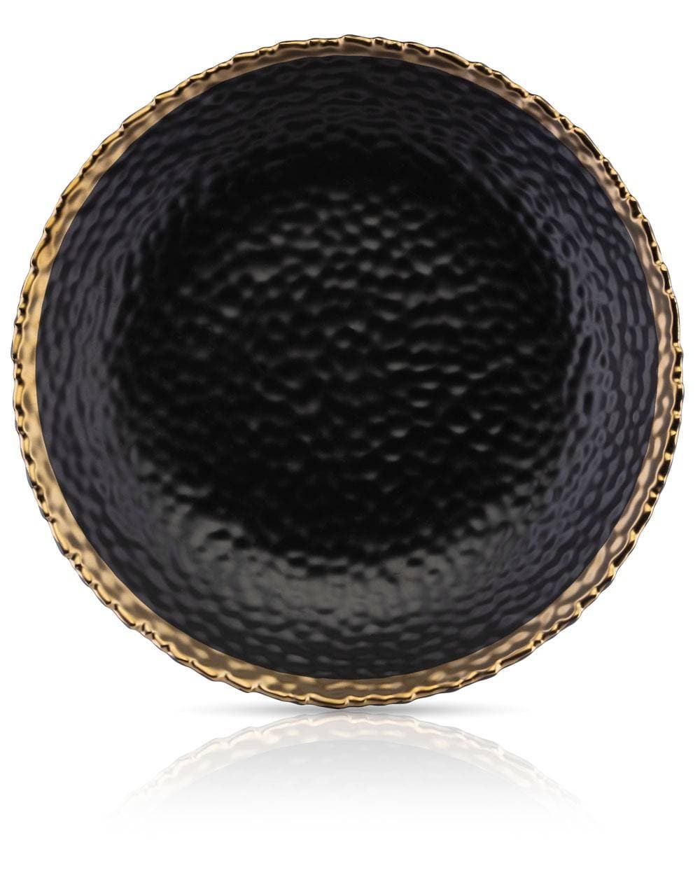 

Komplet 8 talerzy Kati Black Gold duże