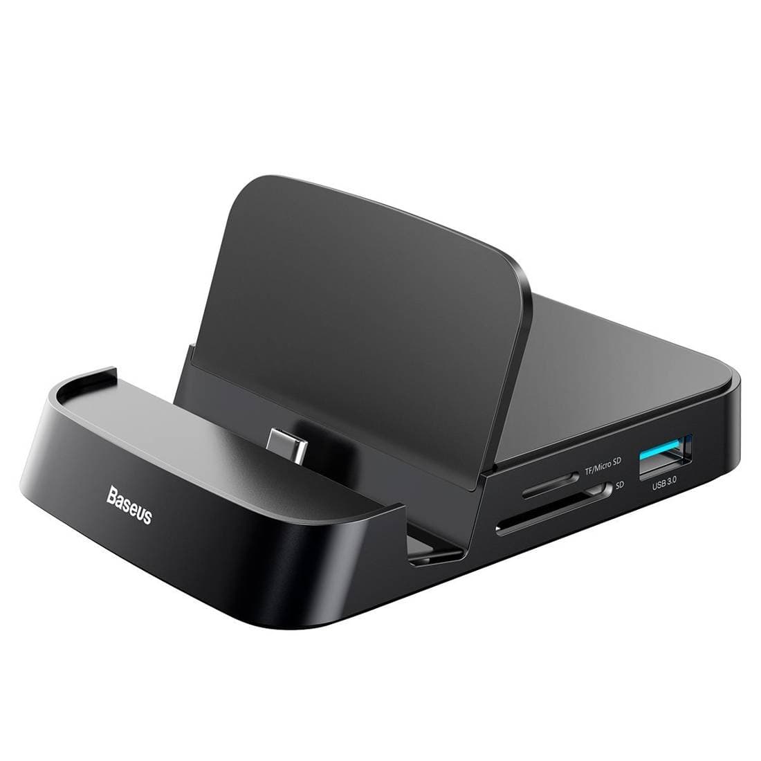 

Stacja dokująca, HUB USB-C Baseus Mate Docking do smartfonów Huawei i Samsung, 15W (czarna)