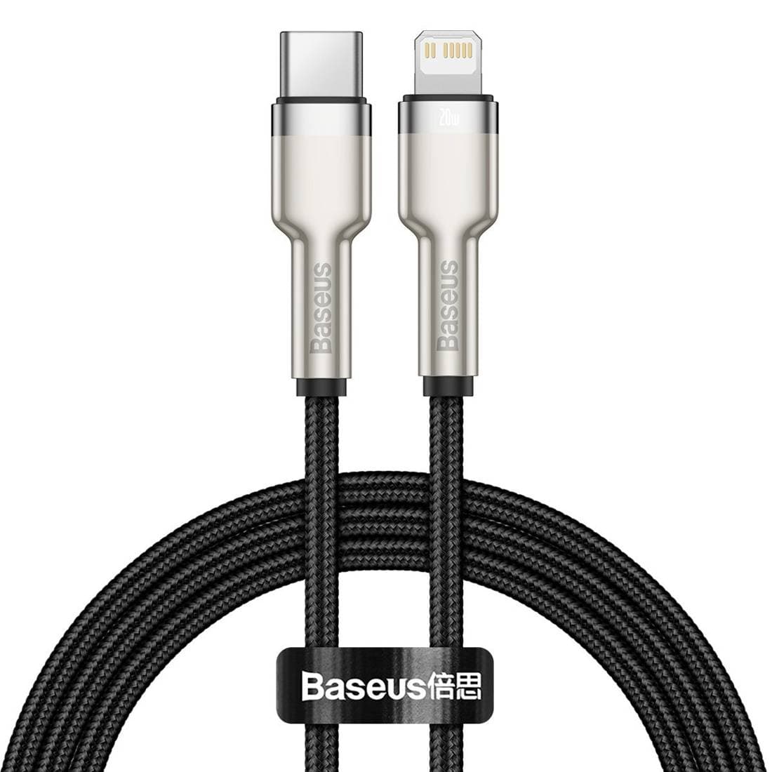 

Kabel usb-c do lightning baseus cafule, pd, 20w, 1m czarny