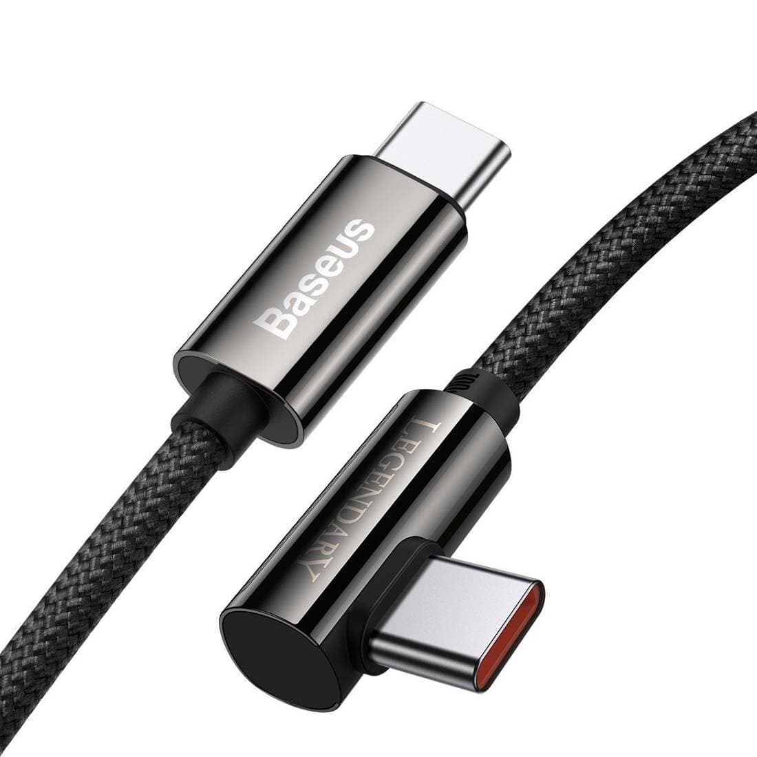 

Kabel USB-C do USB-C kątowy Baseus Legend Series, PD, 100W, 1m (czarny)