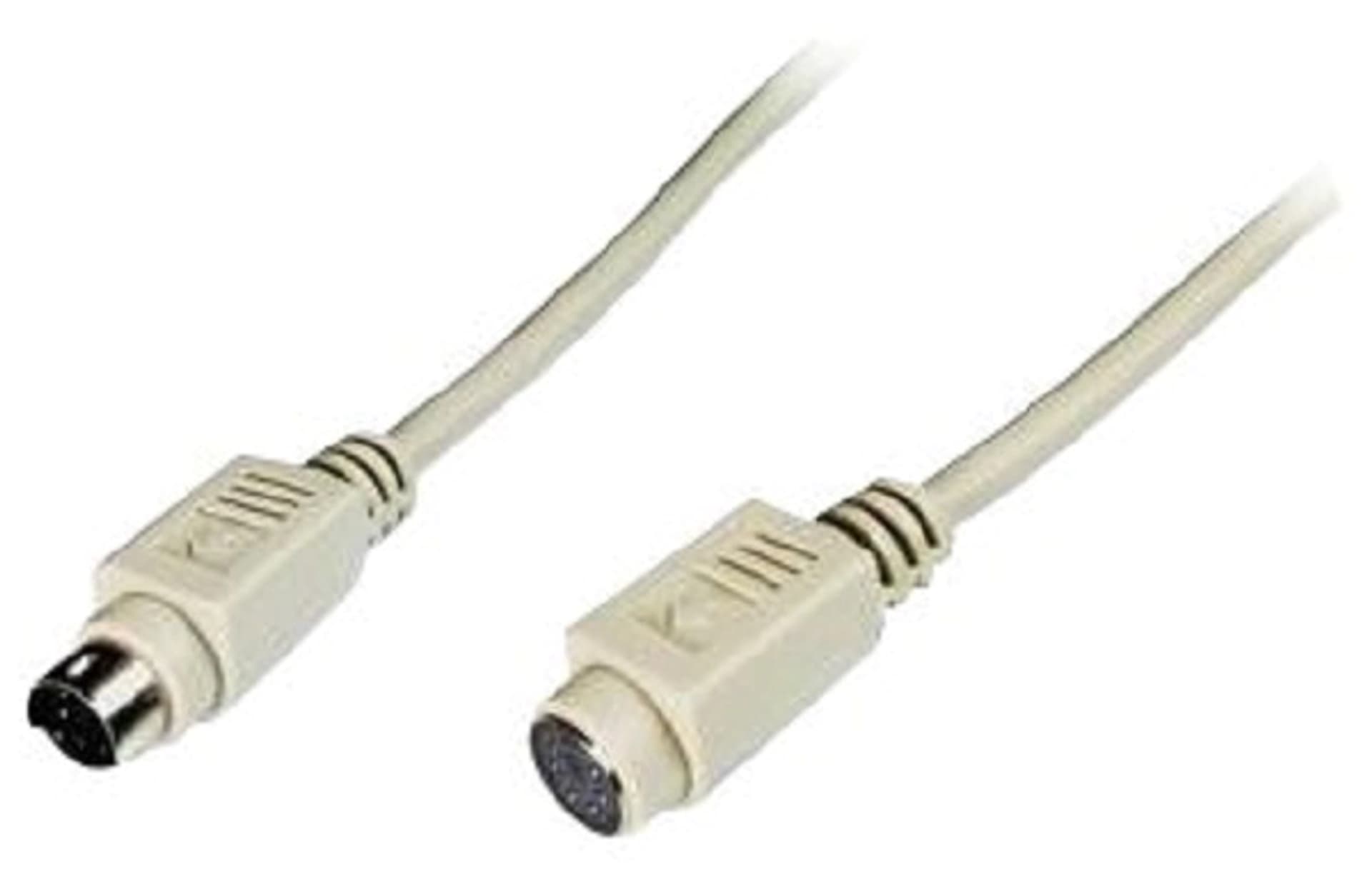 

Kabel przedłużający PS/2 Typ miniDIN6/miniDIN6, M/Ż beżowy 5m AK-590200-050-E