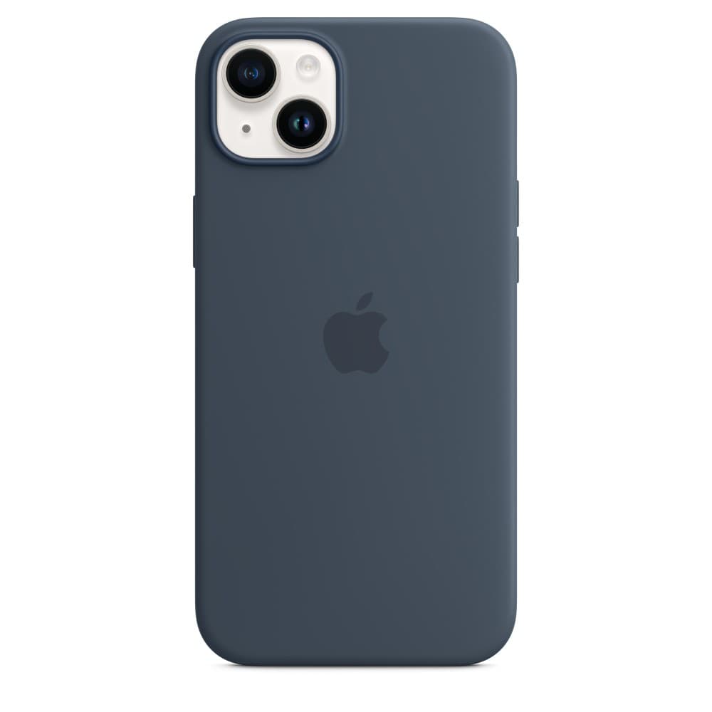 

Etui silikonowe z MagSafe do iPhone 14 Plus - sztormowy błękit