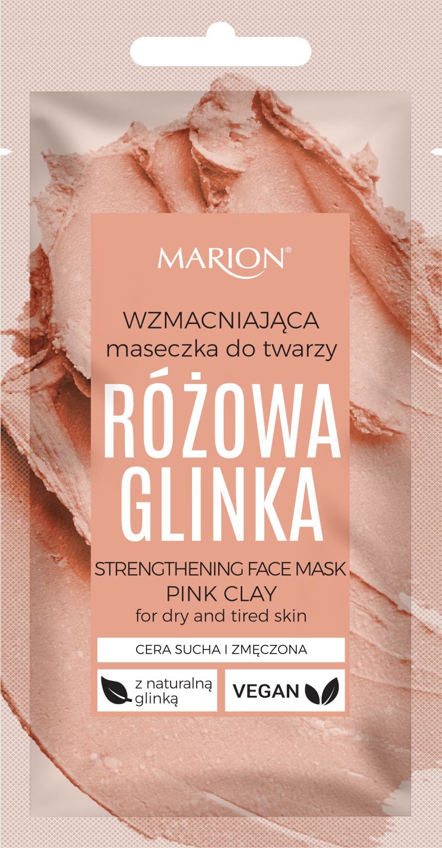 

MARION Glinka Różowa wzmacniająca maska d/twarzy