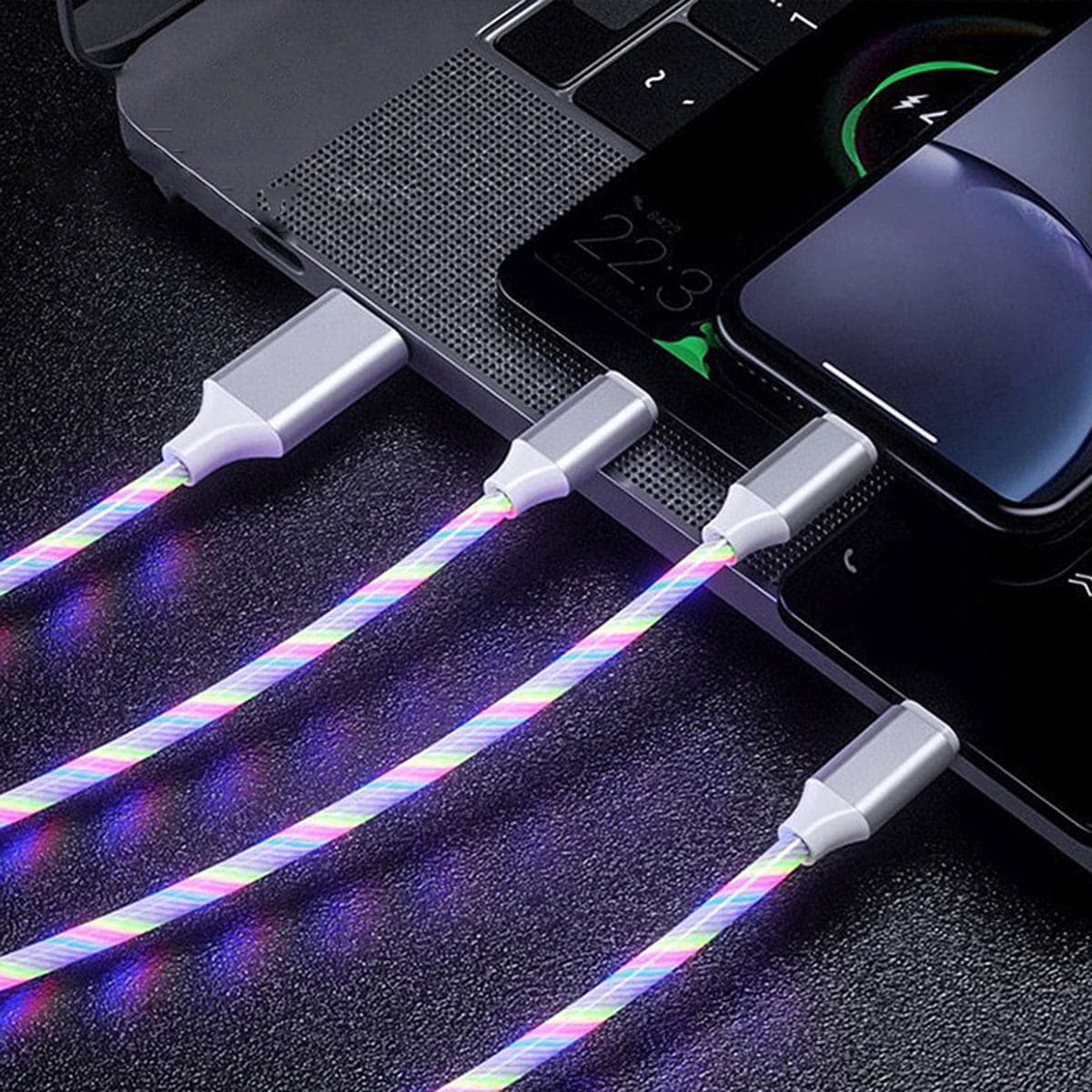 

Kabel USB - Lightning PLATINET 1m 2A LED biały (45737)