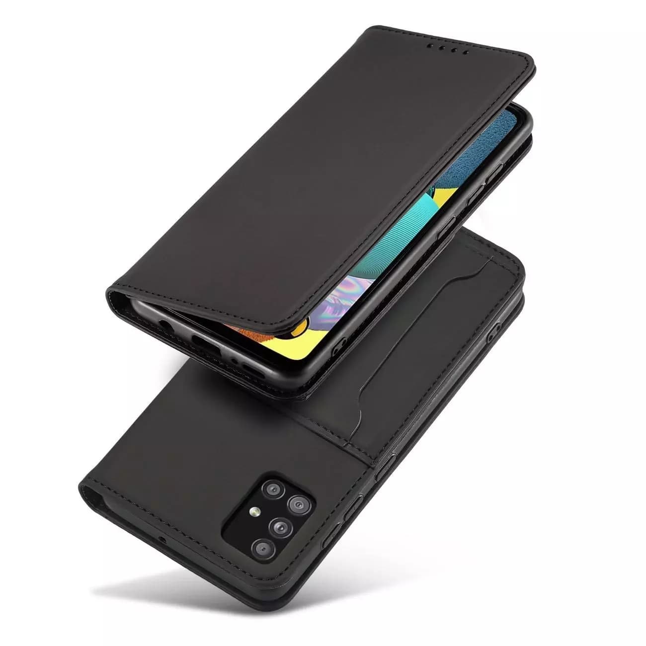 

Magnet Card Case etui do Samsung Galaxy A53 5G pokrowiec portfel na karty kartę podstawka czarny