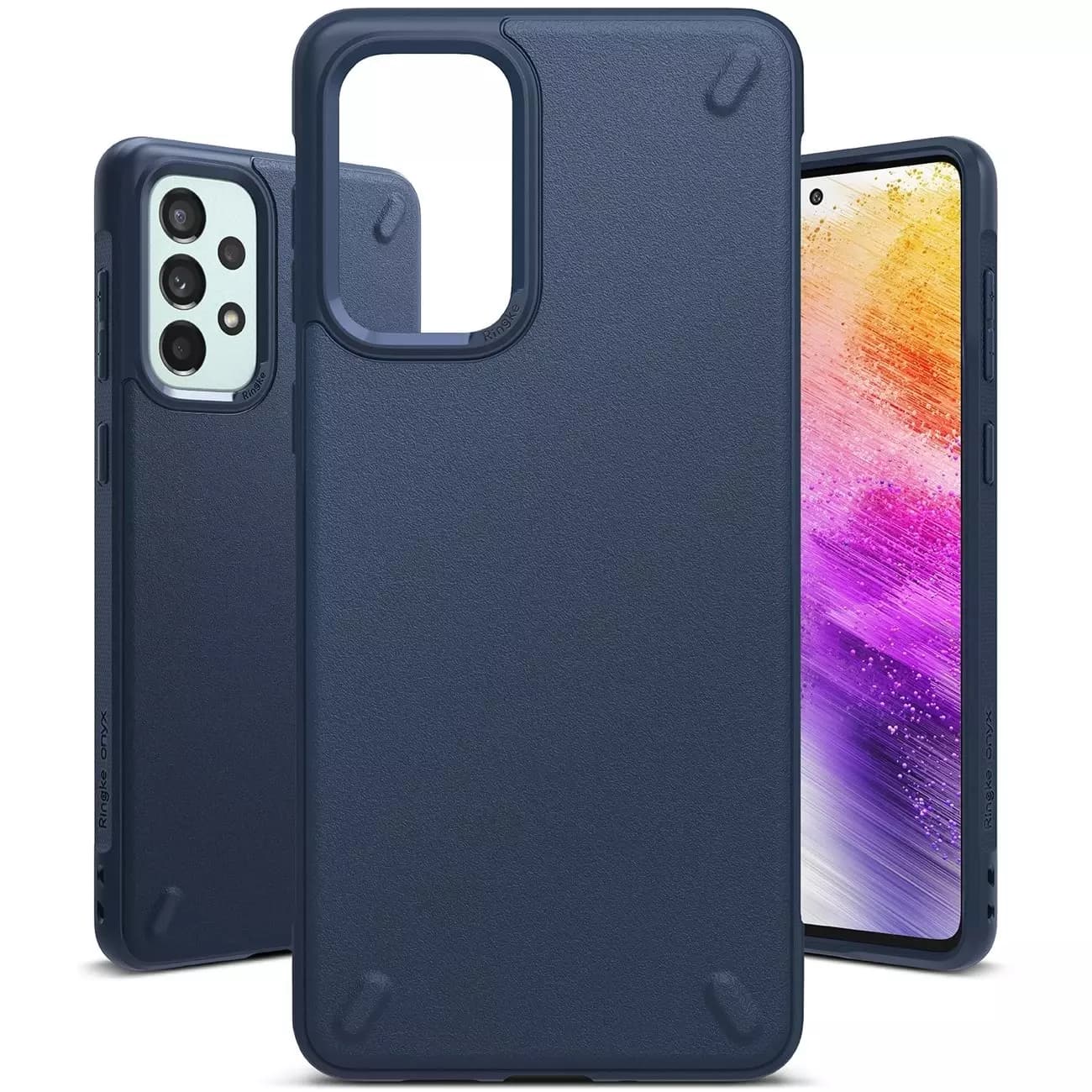 

Ringke Onyx wytrzymałe etui pokrowiec Samsung Galaxy A73 granatowy