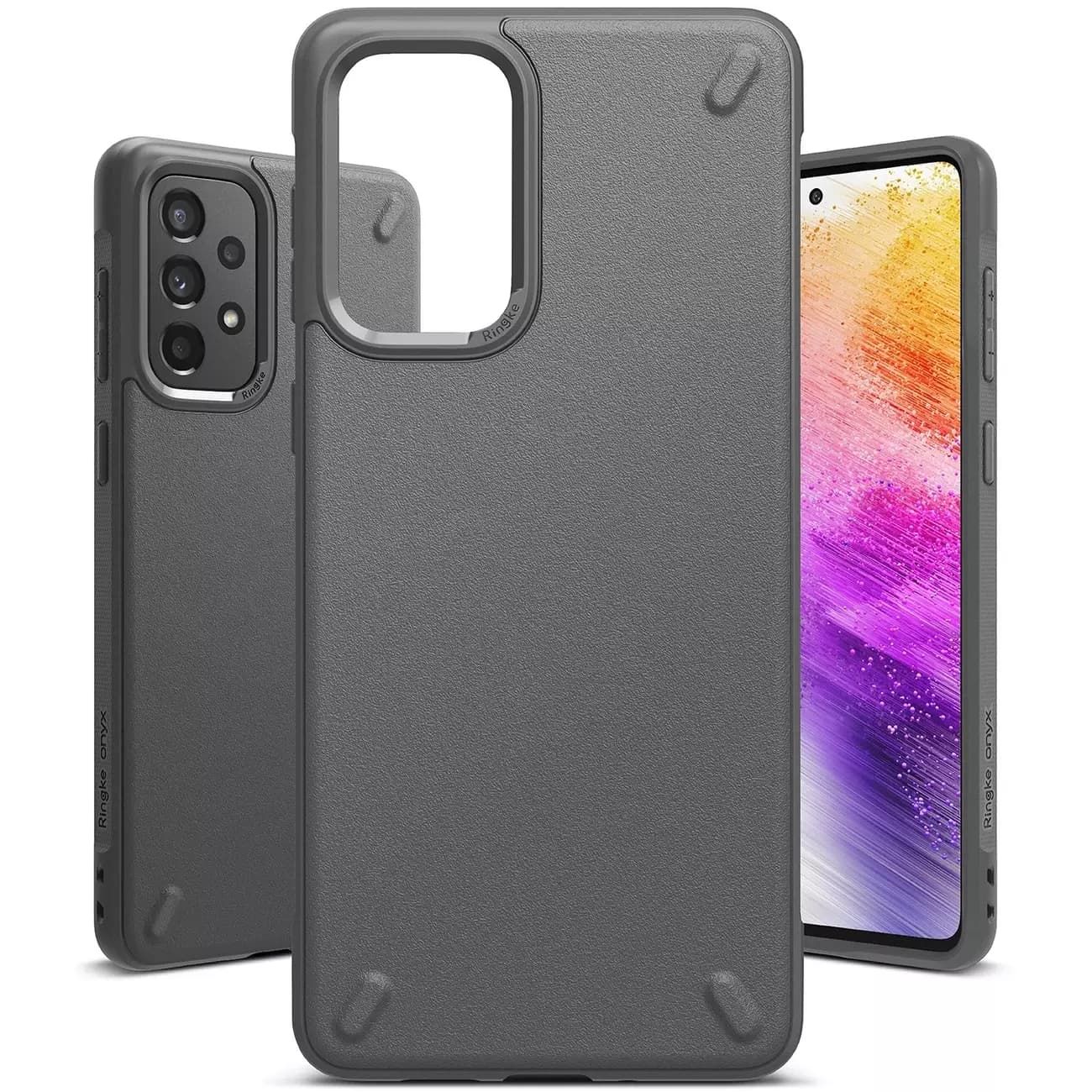 

Ringke Onyx wytrzymałe etui pokrowiec Samsung Galaxy A73 szary