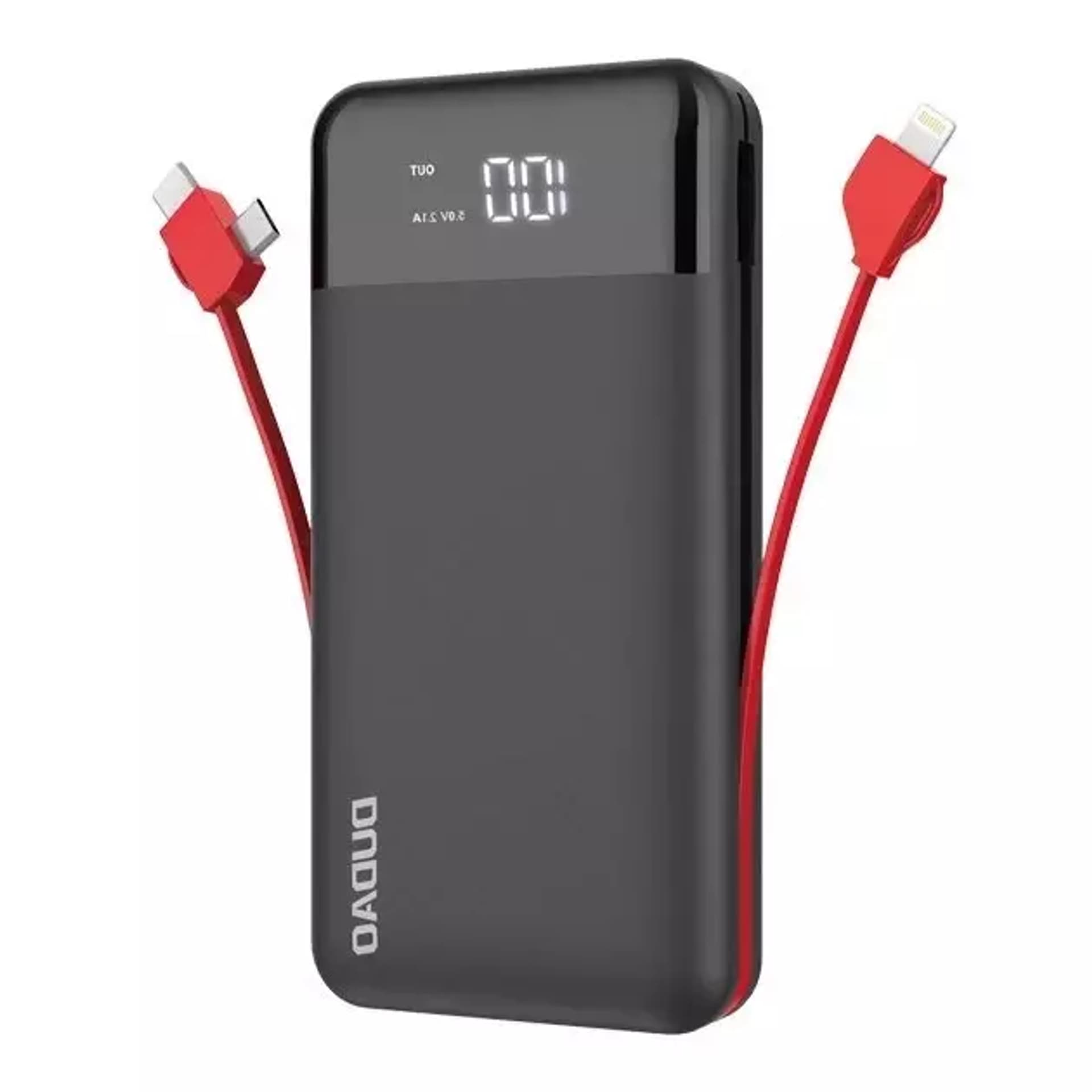 

Dudao K1Pro powerbank 20000mAh z wbudowanymi kablami czarny (K1Pro-black)