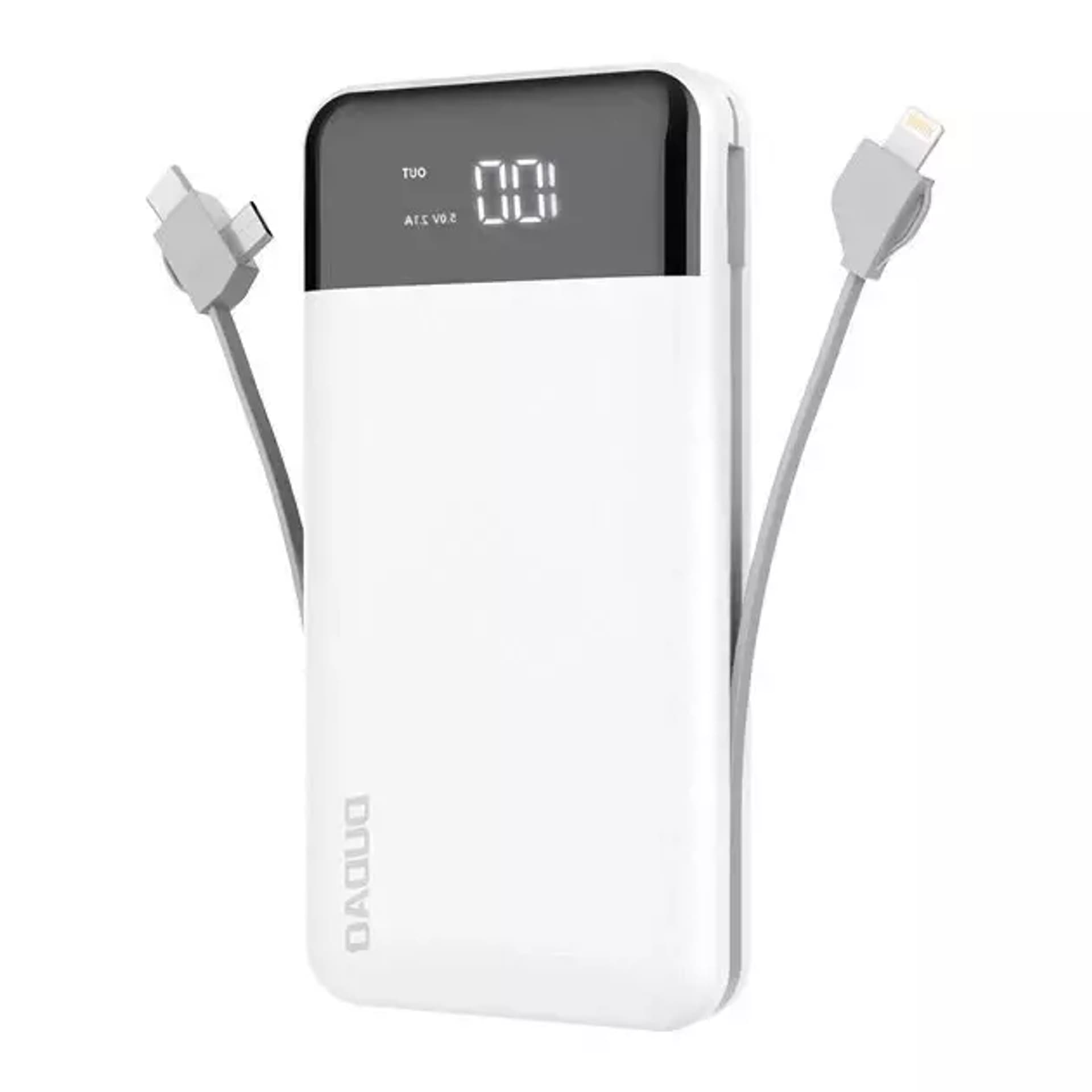 

Dudao K1Pro powerbank 20000mAh z wbudowanymi kablami biały (K1Pro-white)