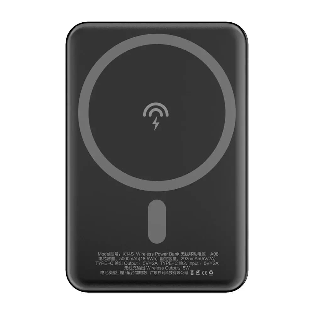 

Dudao bezprzewodowy powerbank MagSafe 5000mAh czarny (K14S)