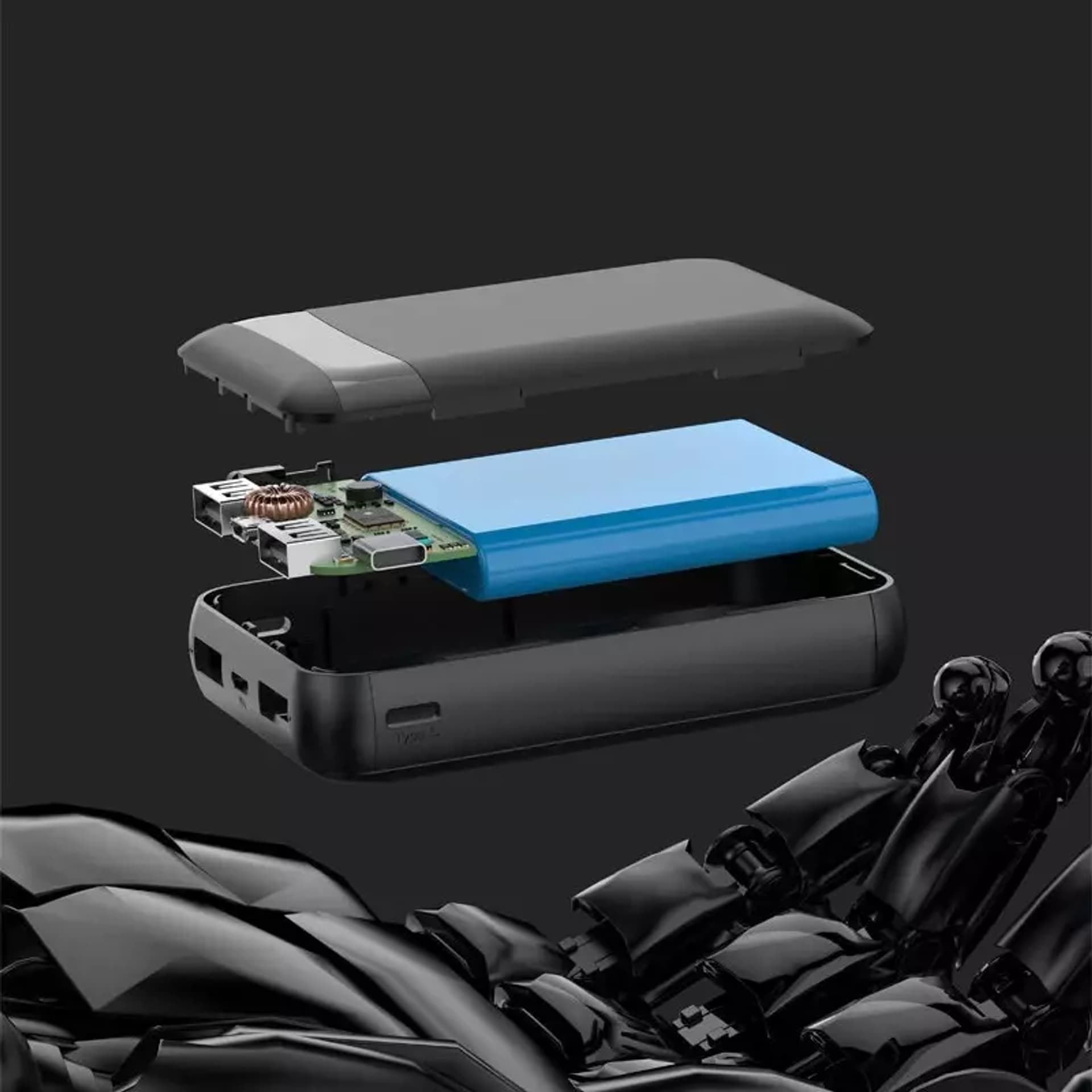 

Dudao przenośny powerbank USB 10000mAh czarny (K3Pro mini)