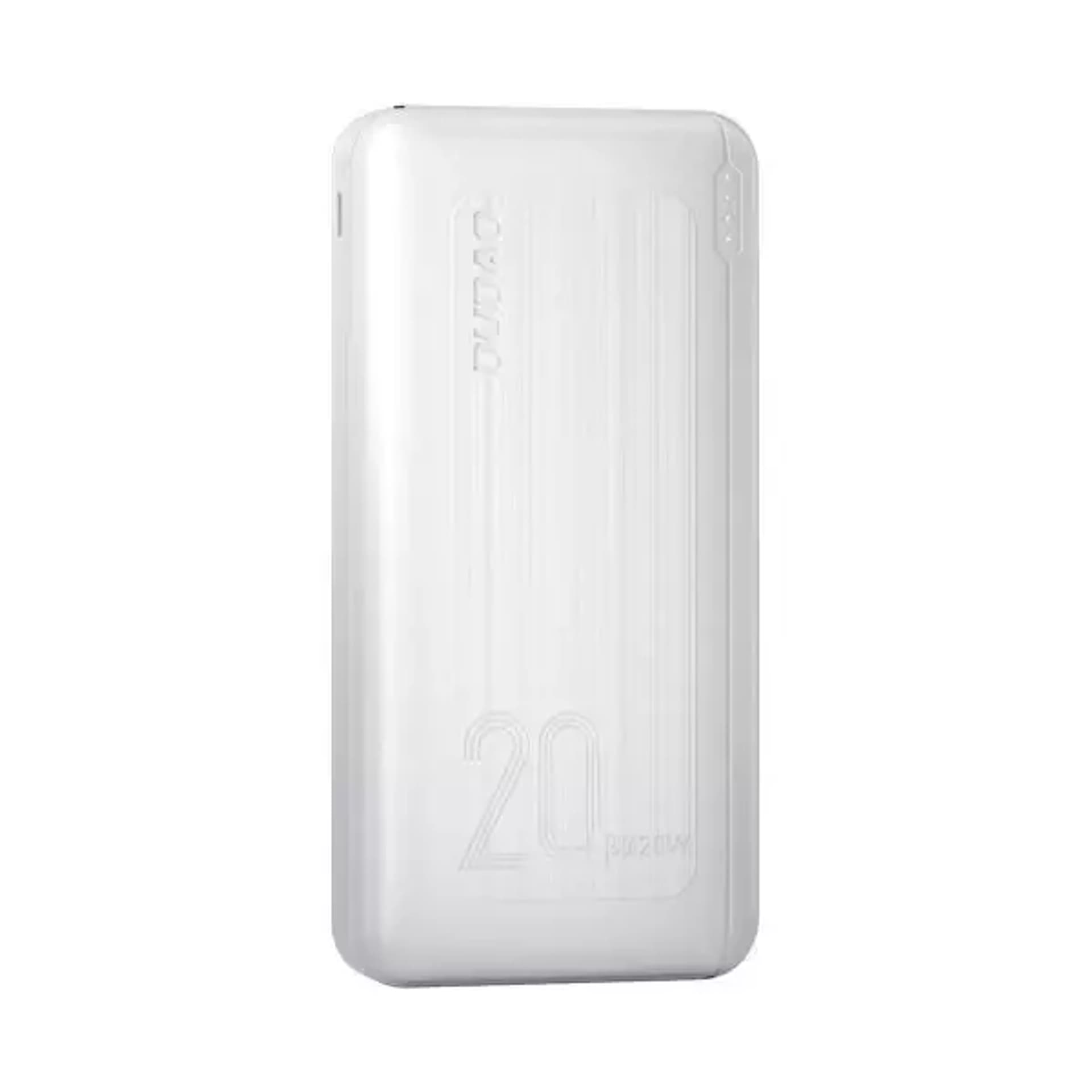 

Dudao powerbank 20000 mAh Power Delivery 20 W Quick Charge 3.0 2x USB / USB Typ C biały (K12PQ+ white)