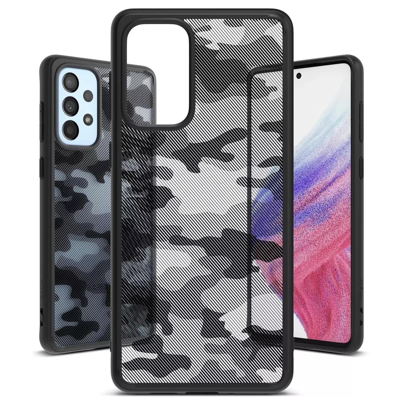 

Ringke Fusion Matte etui pokrowiec z żelową ramką Samsung Galaxy A73 czarny