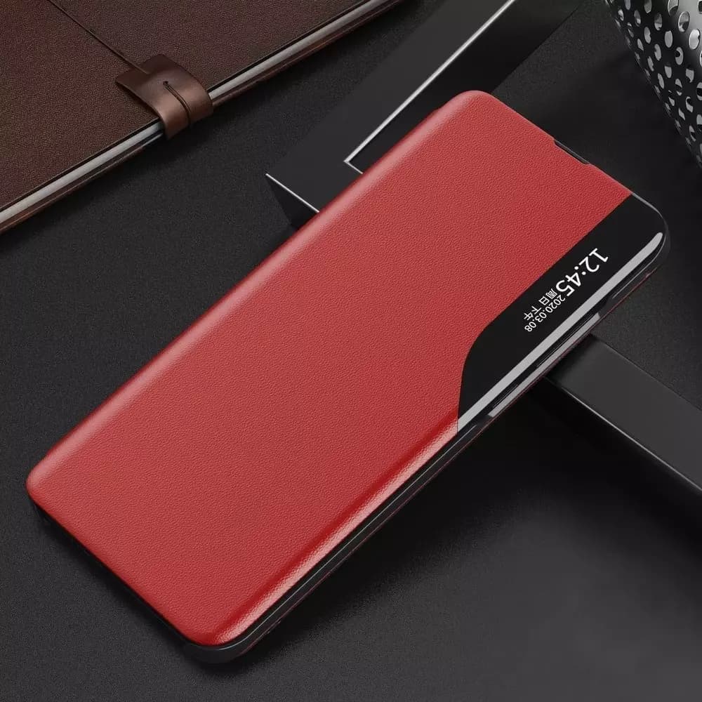 

Eco Leather View Case elegancki futerał etui z klapką i funkcją podstawki Samsung Galaxy M51 czerwony