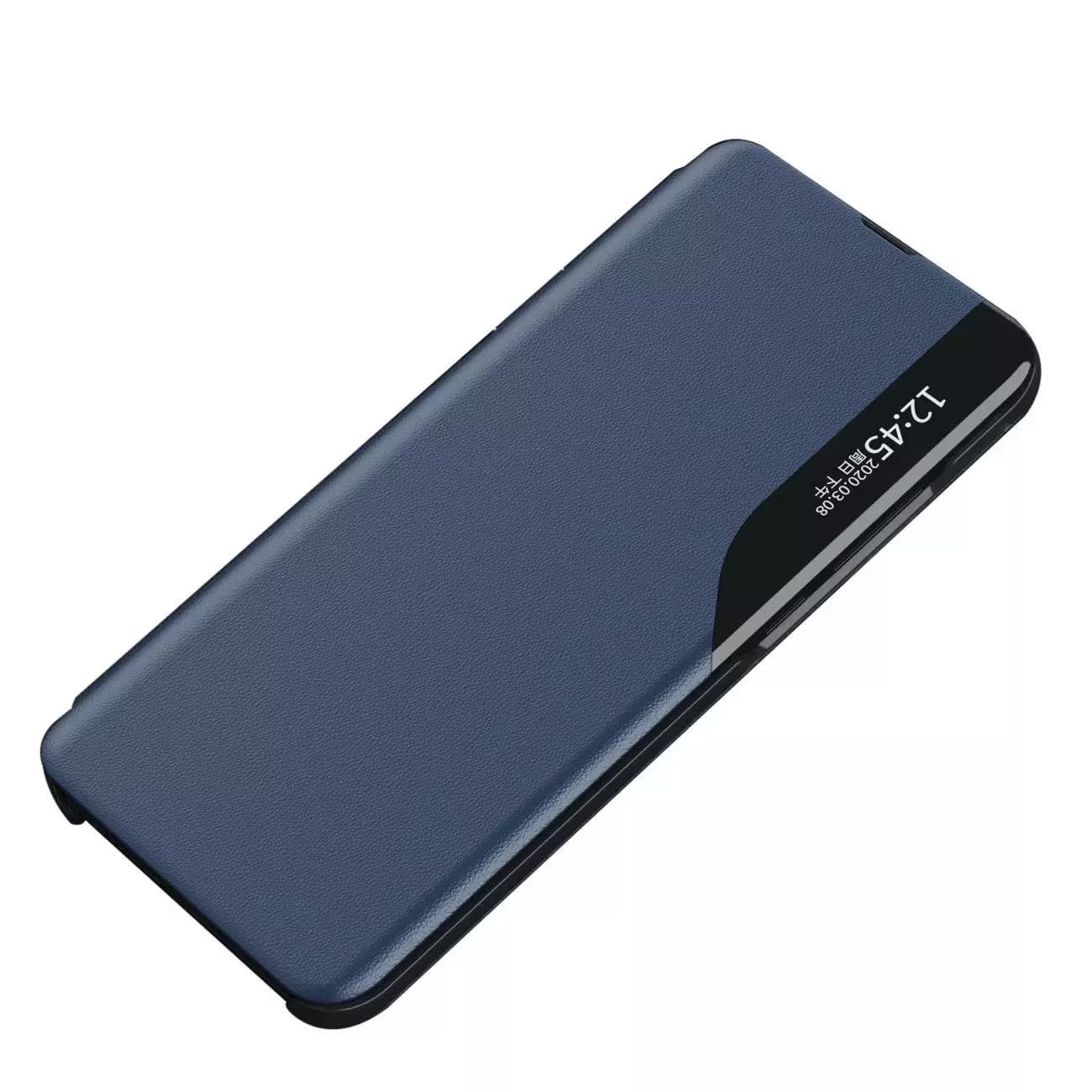 

Eco Leather View Case elegancki futerał etui z klapką i funkcją podstawki Samsung Galaxy A73 niebieski