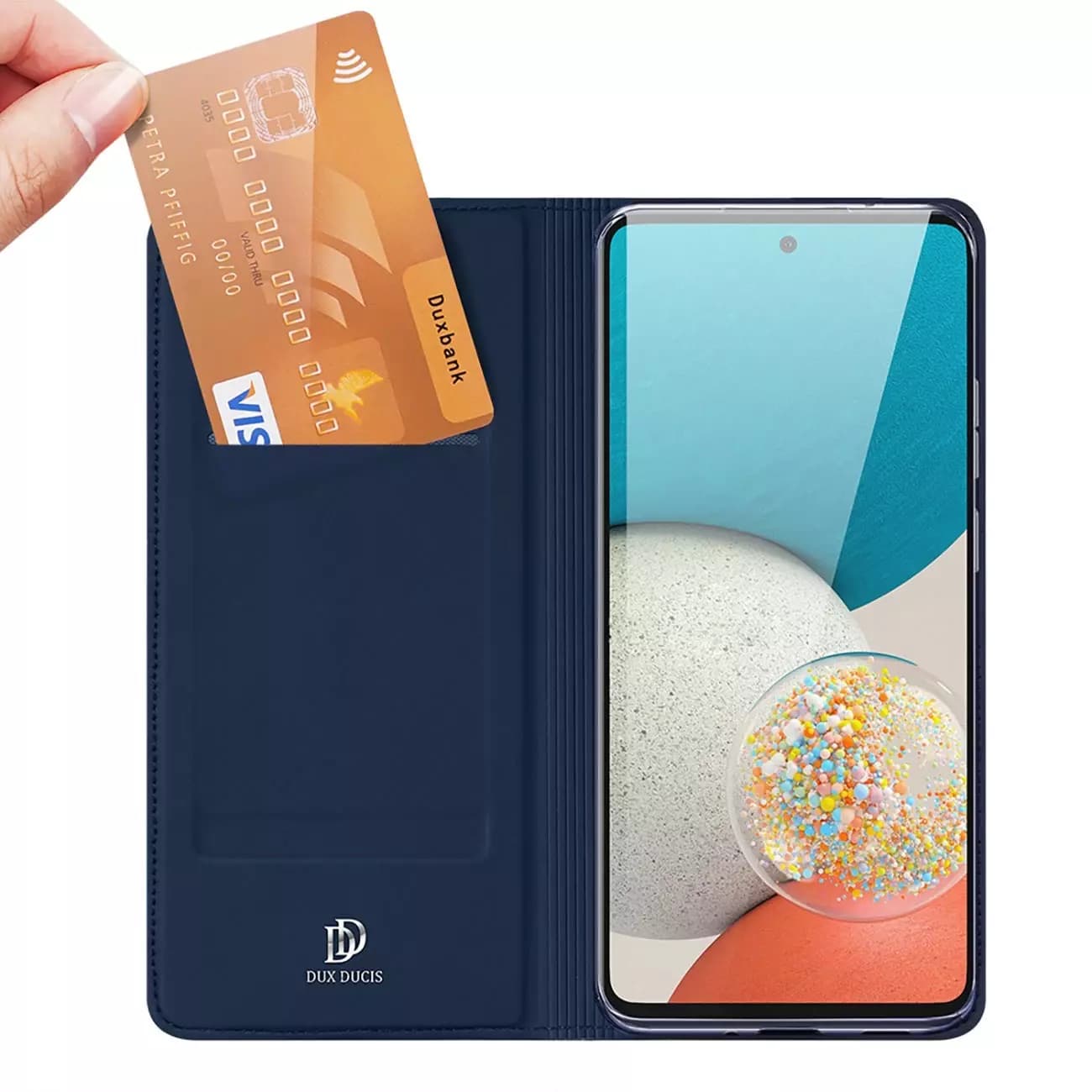 

Dux Ducis Skin Pro kabura etui pokrowiec z klapką Samsung Galaxy A73 niebieski