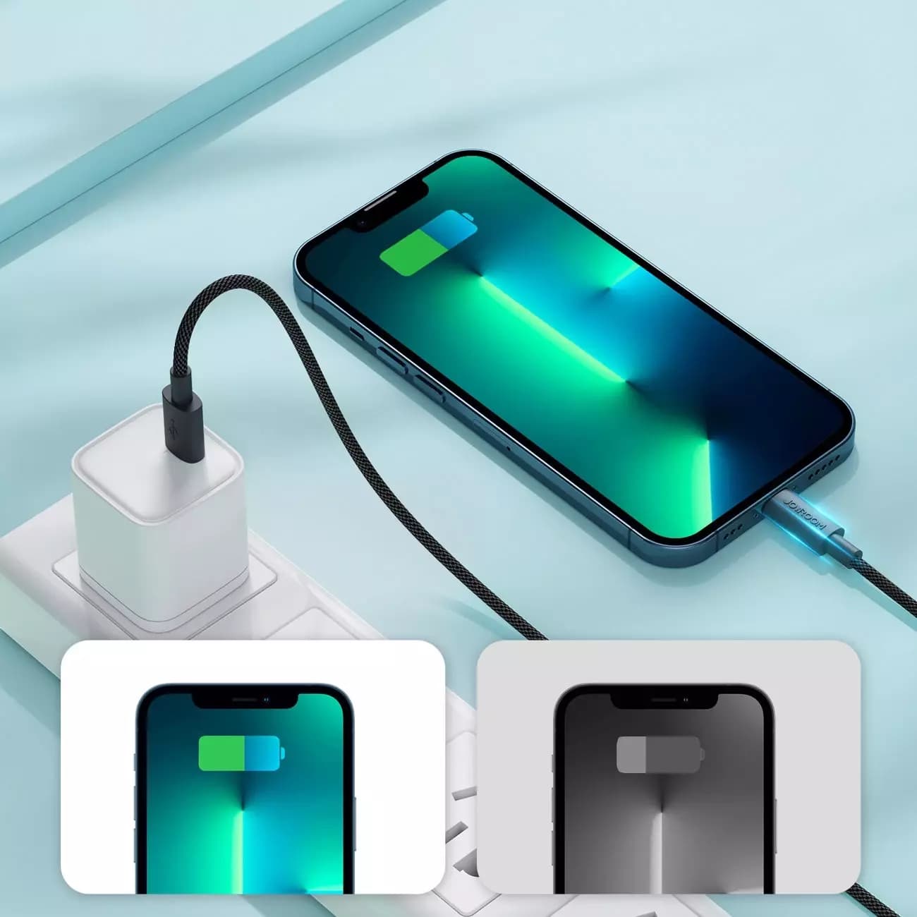 

Joyroom wytrzymały kabel USB Typ C - Lightning do szybkiego ładowania / transmisji danych 20W 2m fioletowy (S-2024M13)