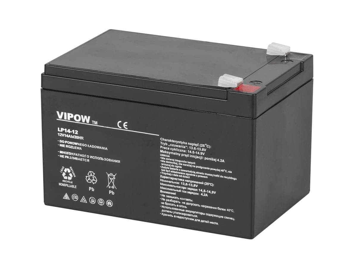 

Akumulator żelowy VIPOW 12V 14Ah