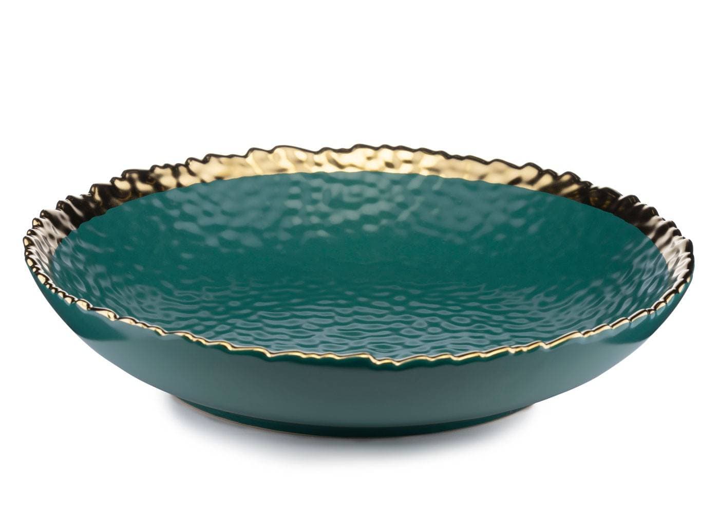 

Komplet 8 talerzy Kati Green Gold duże