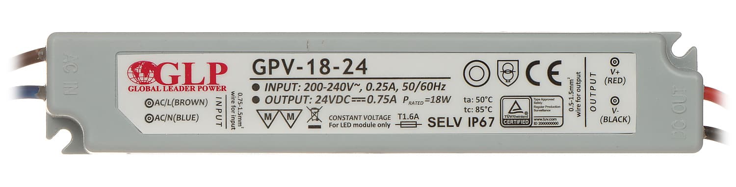 

Zasilacz GPV 18W 24V DC ip67 gpv-18-24 led glp