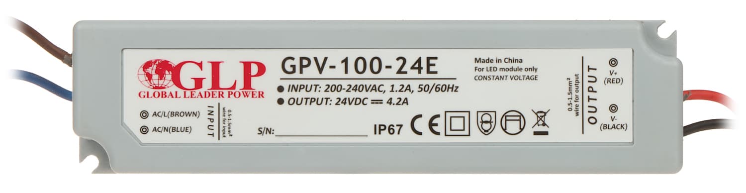 

ZASILACZ IMPULSOWY 24V/4.2A/GPV-MINI