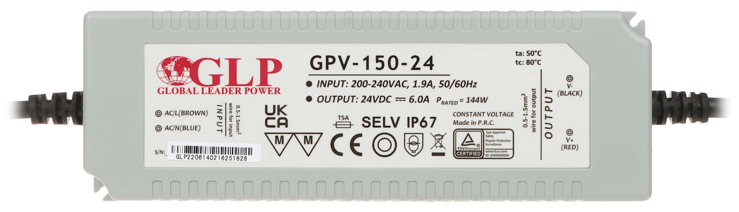 

Zasilacz GPV 150W 24V DC ip67 gpv-150-24 led