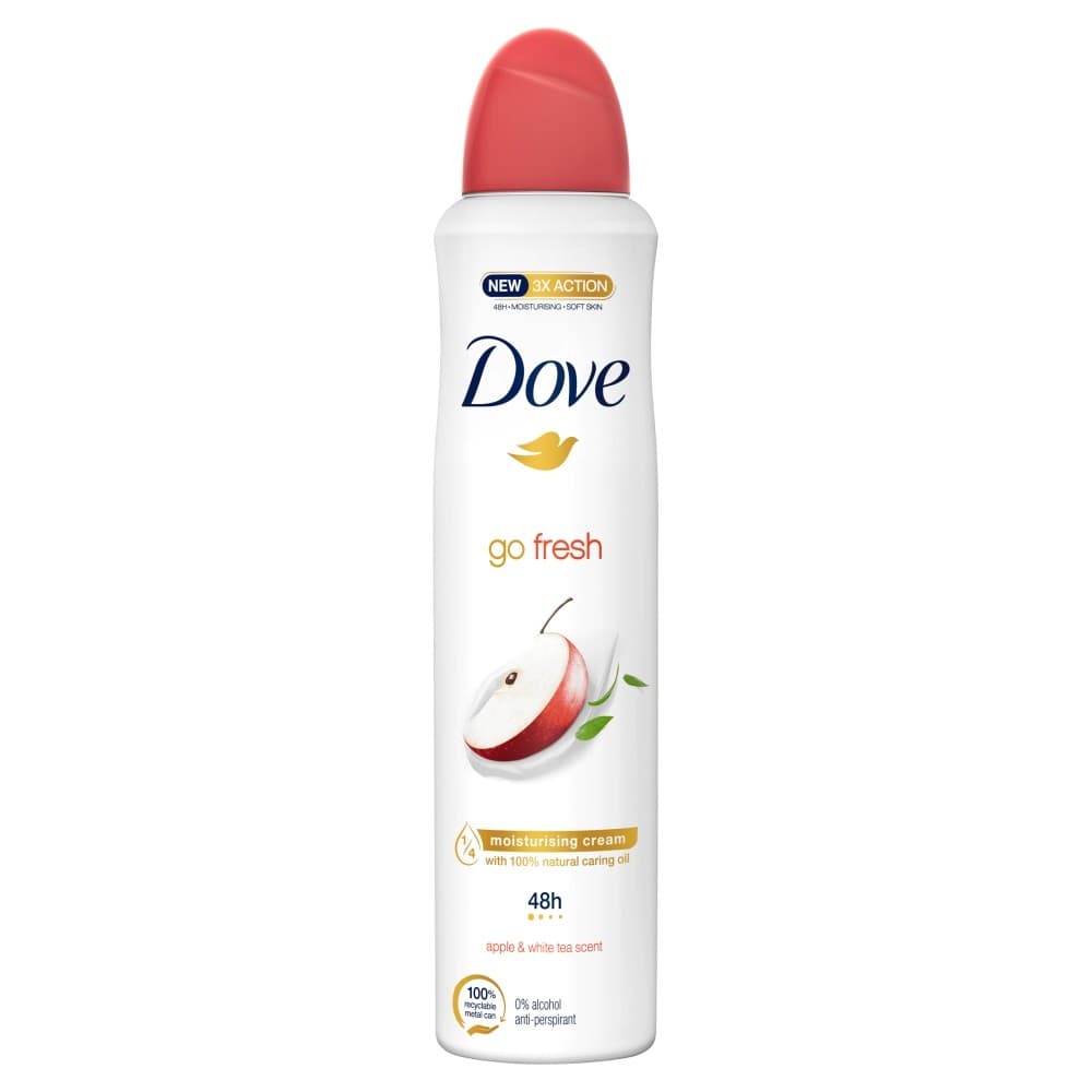 

Dove Go Fresh Dezodorant anti-perspirant w sprayu Apple & White Tea 250ml