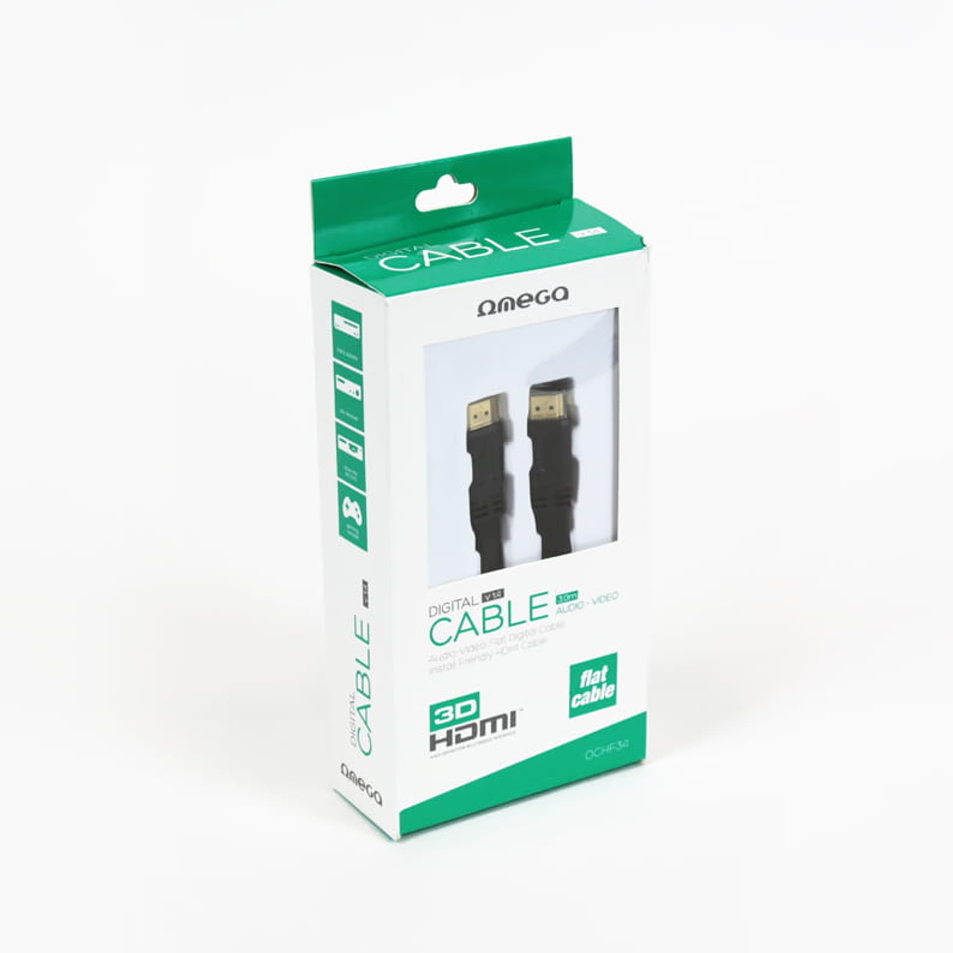 

Kabel HDMI - HDMI OMEGA 3m v.1.4 4K płaski czarny (41848)