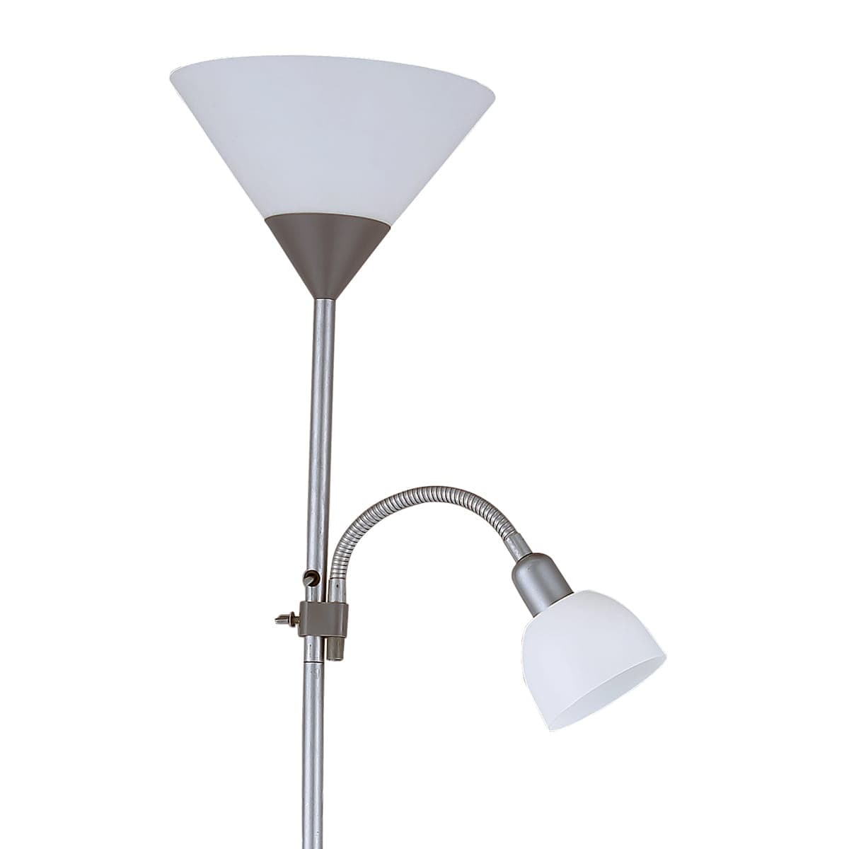 

Lampa podłogowa PLATINET E27 + E14 szara (44527)