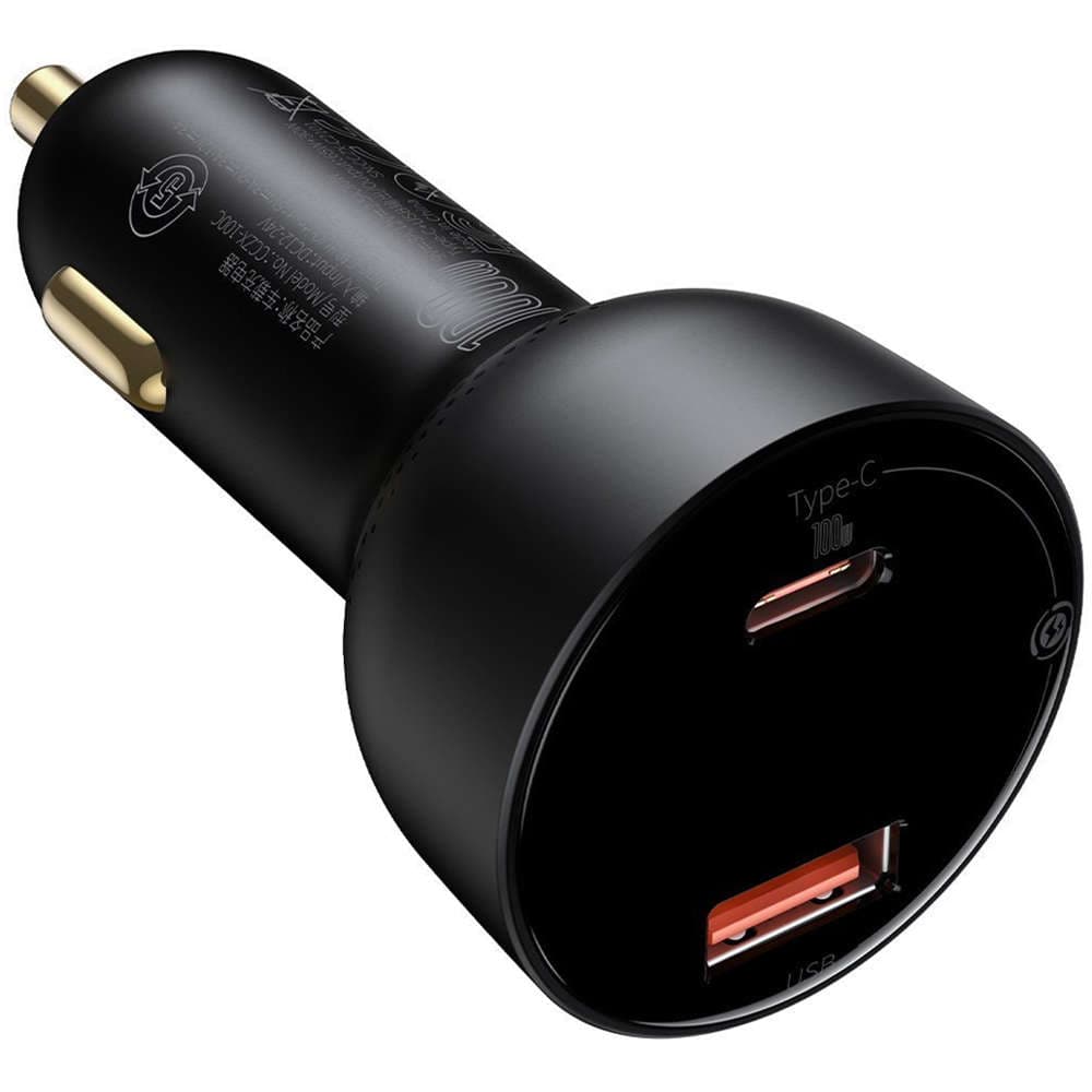 

Ładowarka samochodowa szybka Baseus Superme USB USB Typ C 100W PPS QC PD Czarna