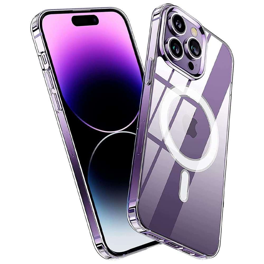 

Etui do MagSafe Ultra Slim Mag Alogy do Qi do Apple iPhone 14 Pro Max Przezroczyste