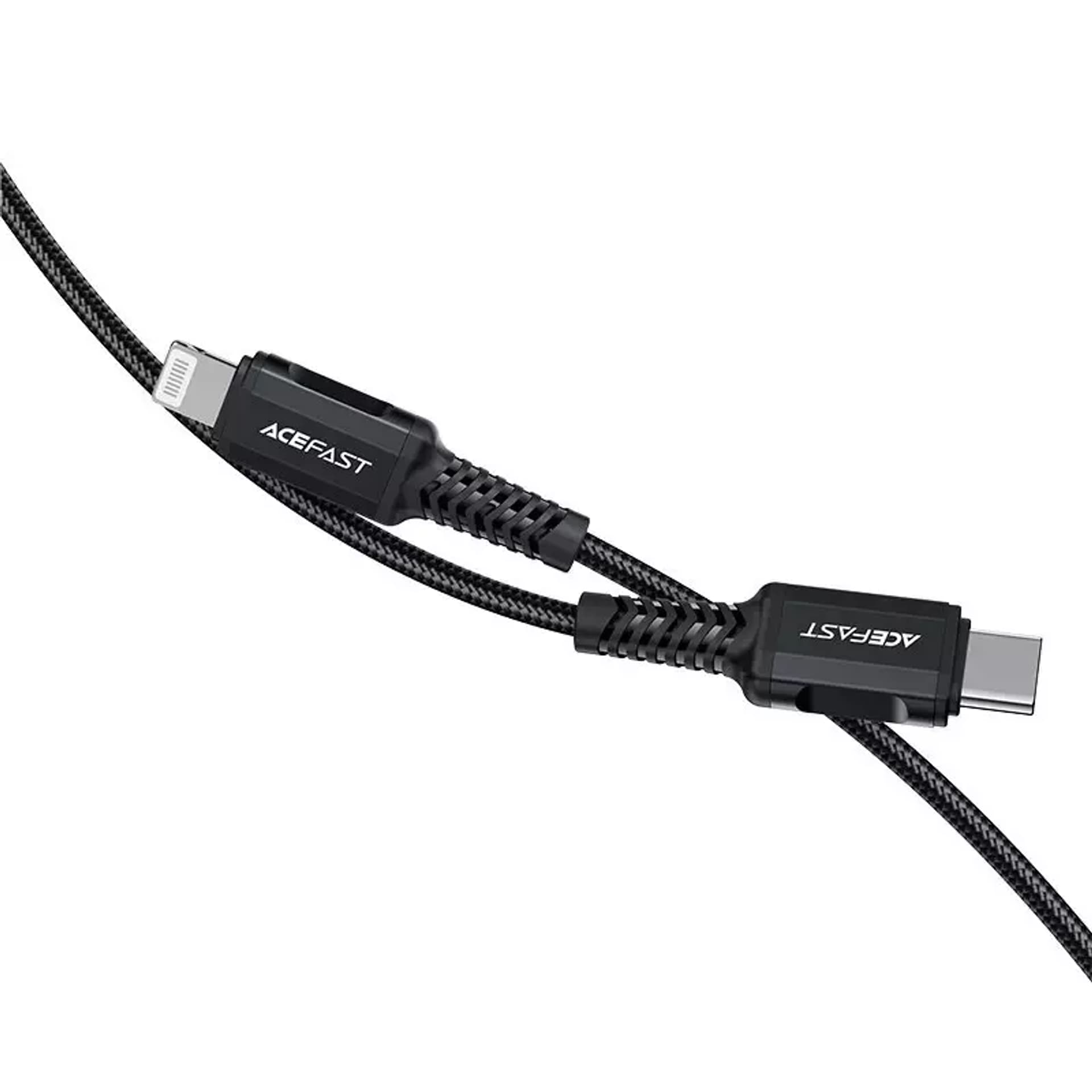 

Acefast kabel MFI USB Typ C - Lightning 1,8m, 30W, 3A czarny (C4-01 C Black)