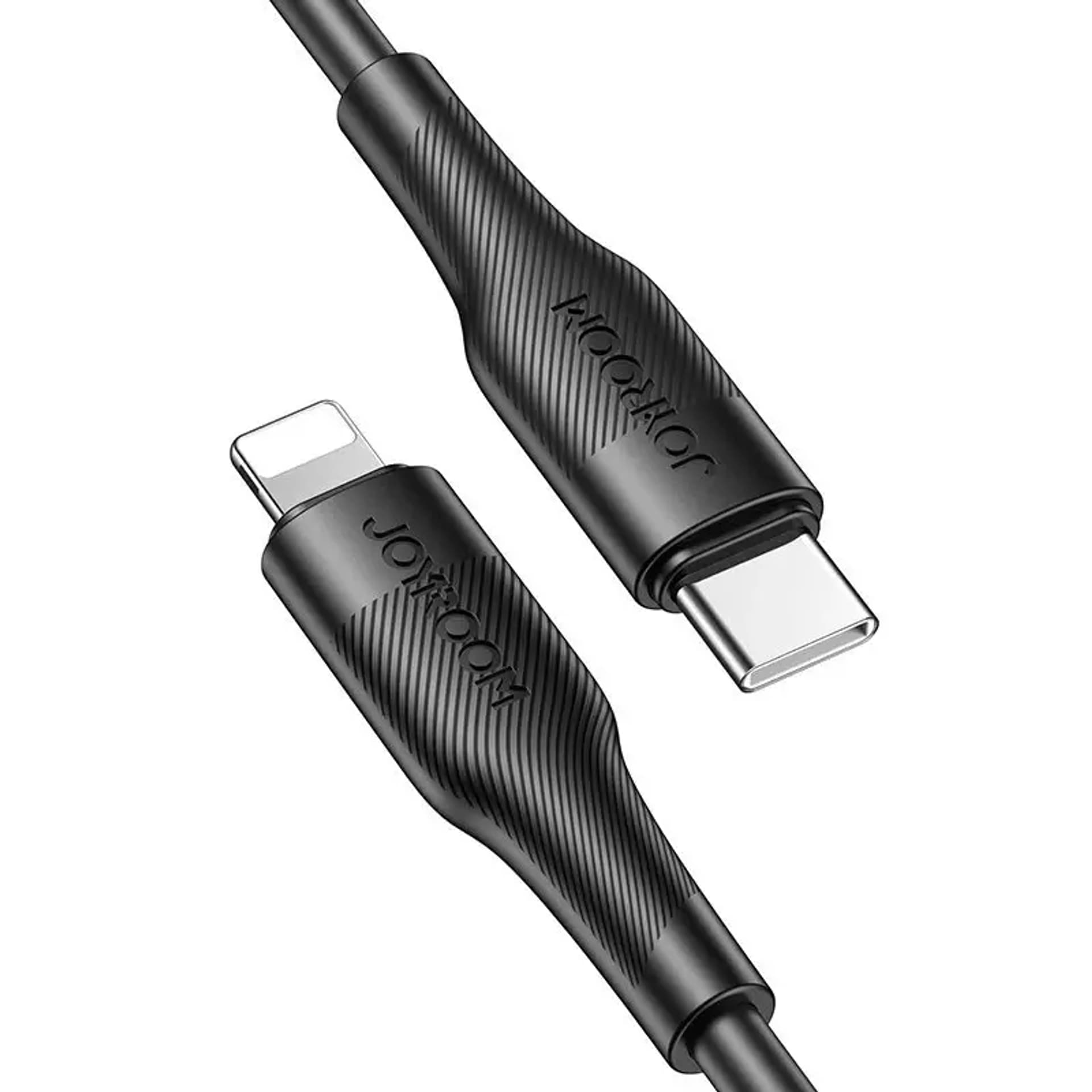 

Joyroom kabel przewód USB Typ C - Lightning Power Delivery 20W 2,4A 0,25m czarny (S-02524M3 Black)