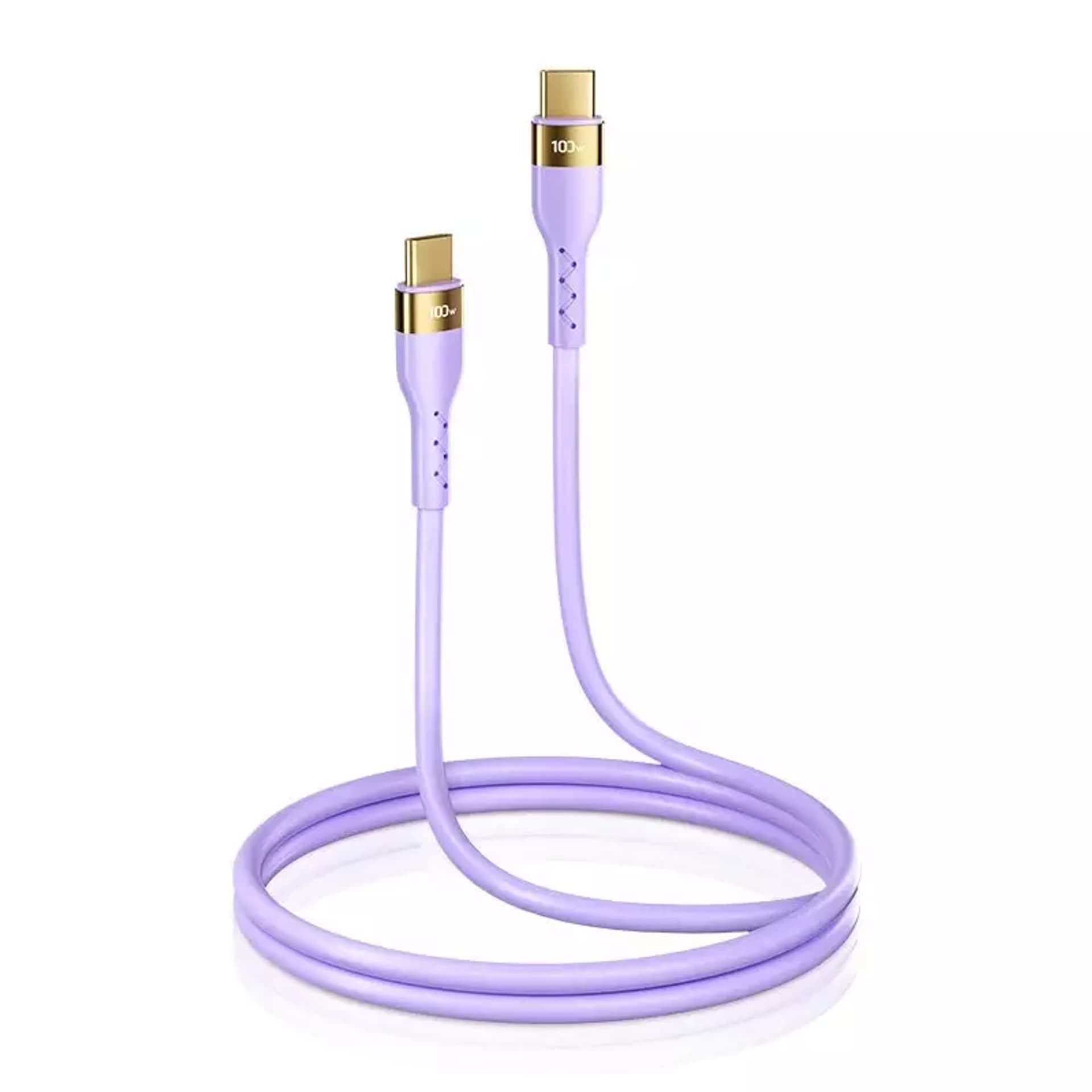 

Joyroom Liquid Silicone kabel USB Typ C - USB Typ C do ładowania / transmisji danych PD 100W 1,2m fioletowy (S-1250N18-10)
