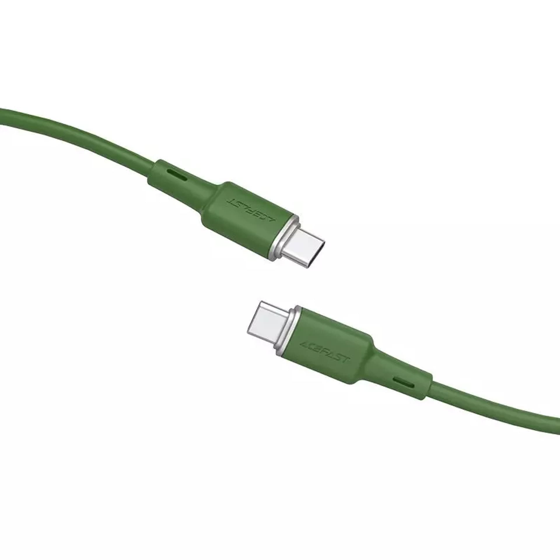 

Acefast kabel USB Typ C - USB Typ C 1,2m, 60W (20V/3A) zielony (C2-03 oliver green)