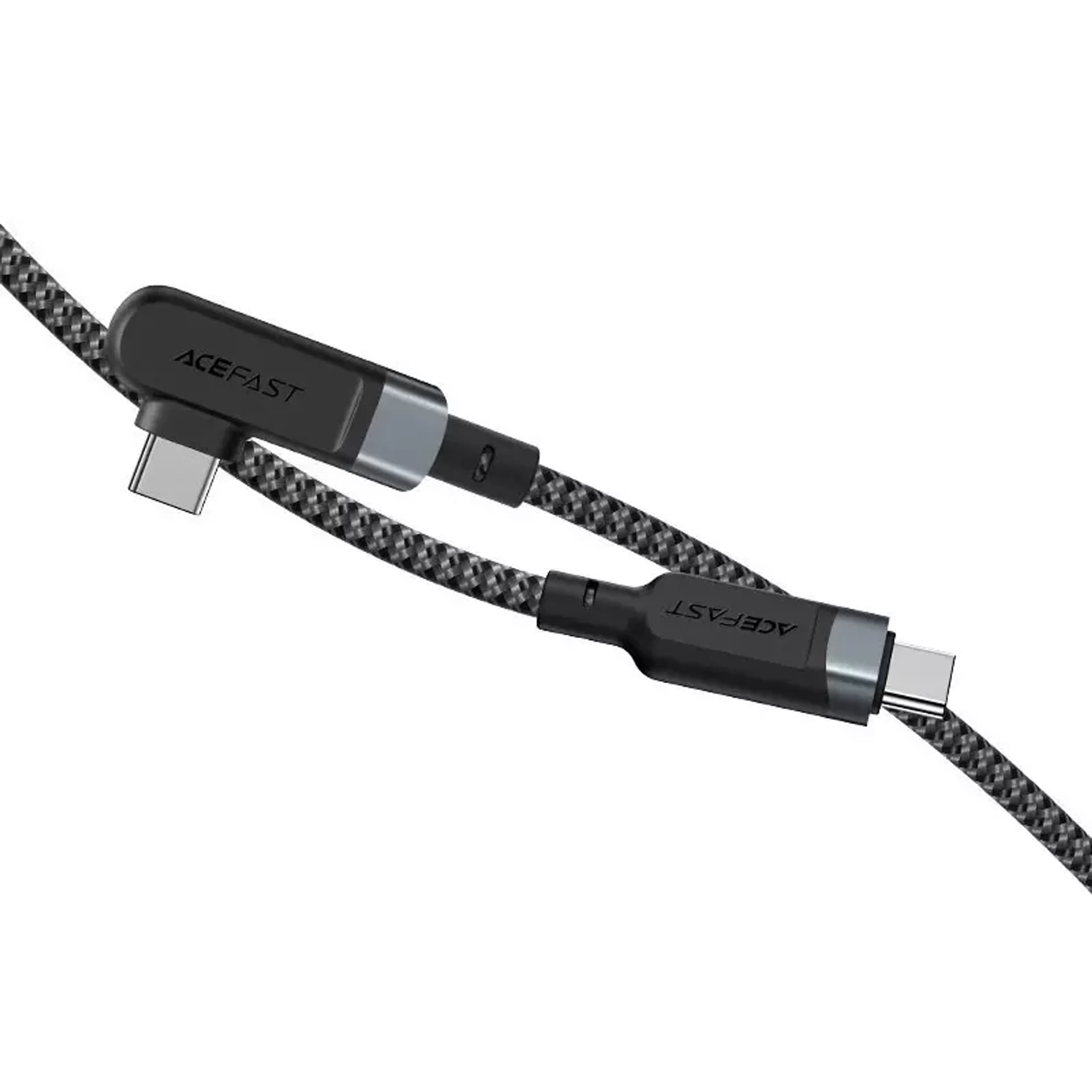 

Acefast kątowy kabel USB Typ C - USB Typ C 2m, 100W (20V/5A) szary (C5-03 deep space gray)