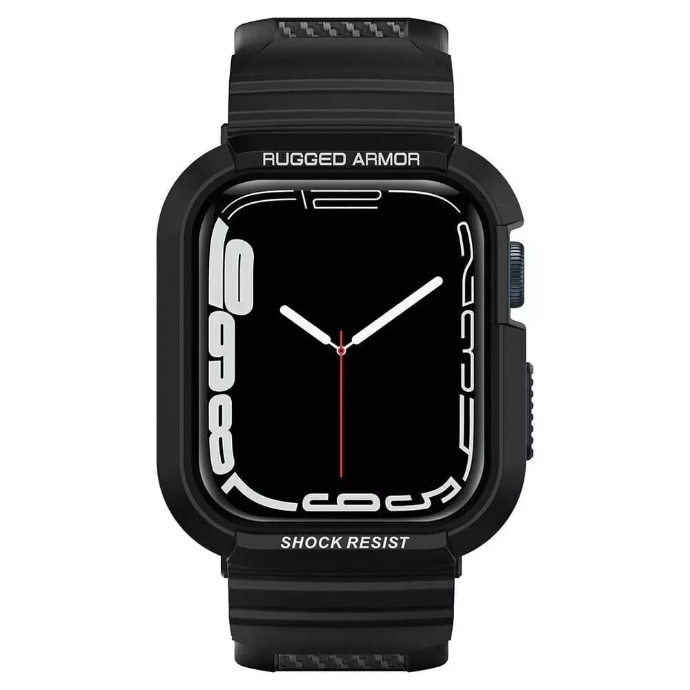 

Spigen rugged armor ”pro” apple watch 4 / 5 / 6 / 7 / 8 / se (40 / 41 mm) black, 40 / 41 mm) blac